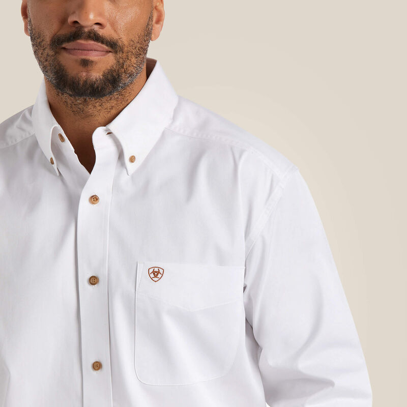 Premium Solid Twill Classic Fit Men's Dress Shirt - Business Casual & Formal Wear for Office, Wedding & Special Occasions