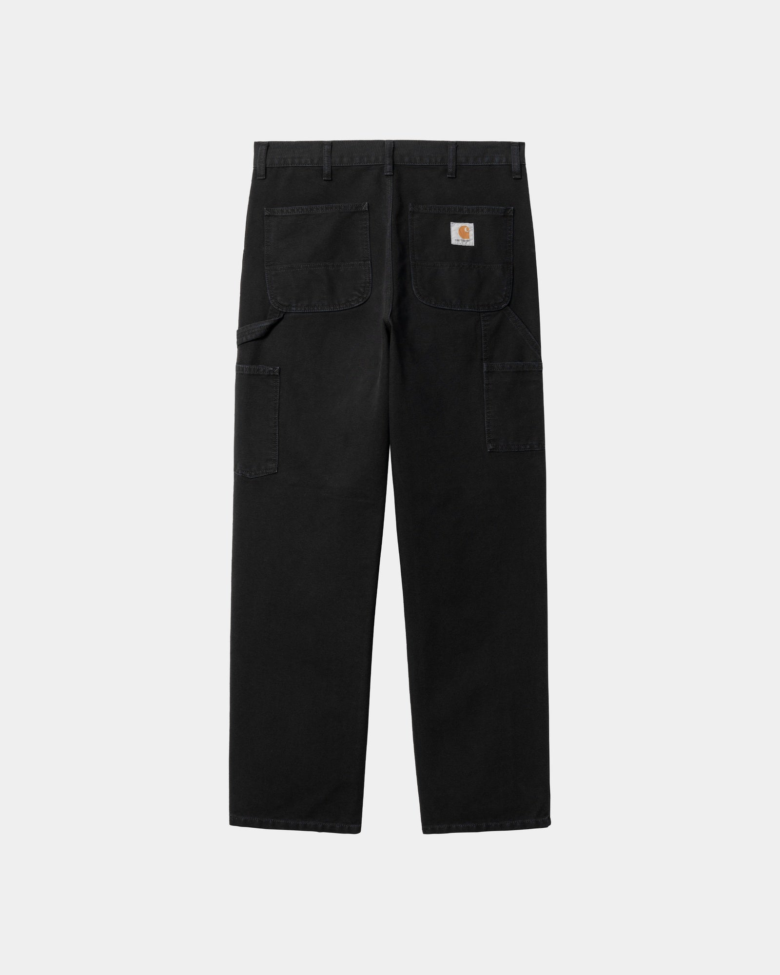 Men's Single Knee Work Pants - Black Aged Canvas for Construction & Outdoor Work | Durable Utility Pants for Carpenters, Mechanics & DIY Projects