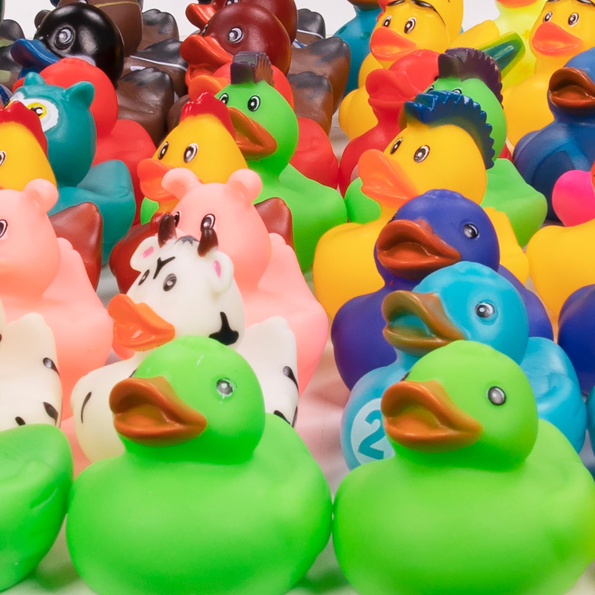 50-Pack Assorted Rubber Duckies for Baby Bath Toys | Mini Rubber Ducks Bulk Set for Toddler Party Favors, Baby Showers & Pool Fun | Cute Infant Bathtub & Swimming Pool Toys | Perfect for Birthday Gifts, Gender Reveals & Kids' Water Play