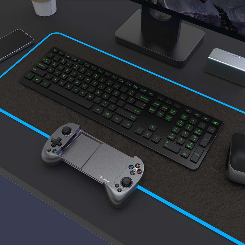 ShanWan Bluetooth Wireless Mobile Game Controller for iPhone & Android - Compatible with PS Remote Play, Xbox Cloud, Steam Link, GeForce NOW & MFi Arcade Games | Phone Case Support | Long Battery Life | Perfect for Gaming on the Go, Travel & Home Entertainment