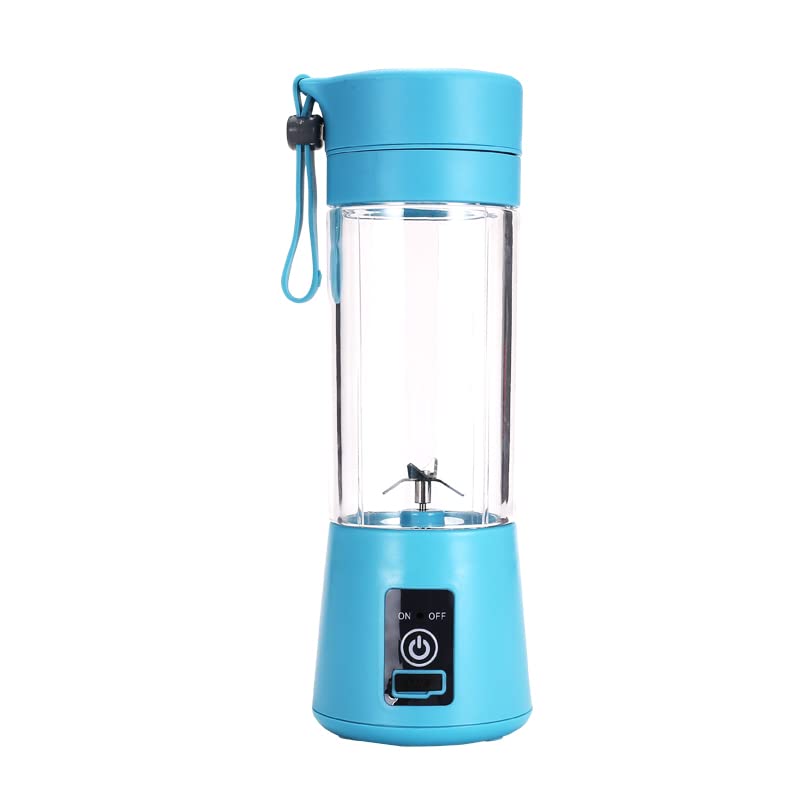 Portable USB Rechargeable Mini Blender for Smoothies, Shakes & Juices - Personal Fruit Blender with Travel Cup - Perfect for Home, Office & Gym - Blue