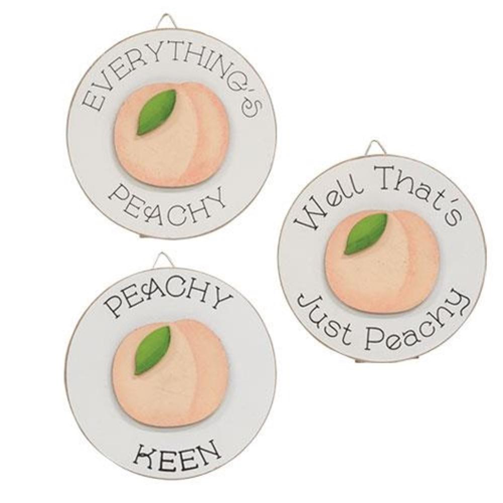 Peachy Keen Mini Round Easel Sign Set of 3 - Chalkboard Message Board for Home Decor, Wedding, Party & Cafe Signage - Perfect for Events, Restaurants and Retail Displays