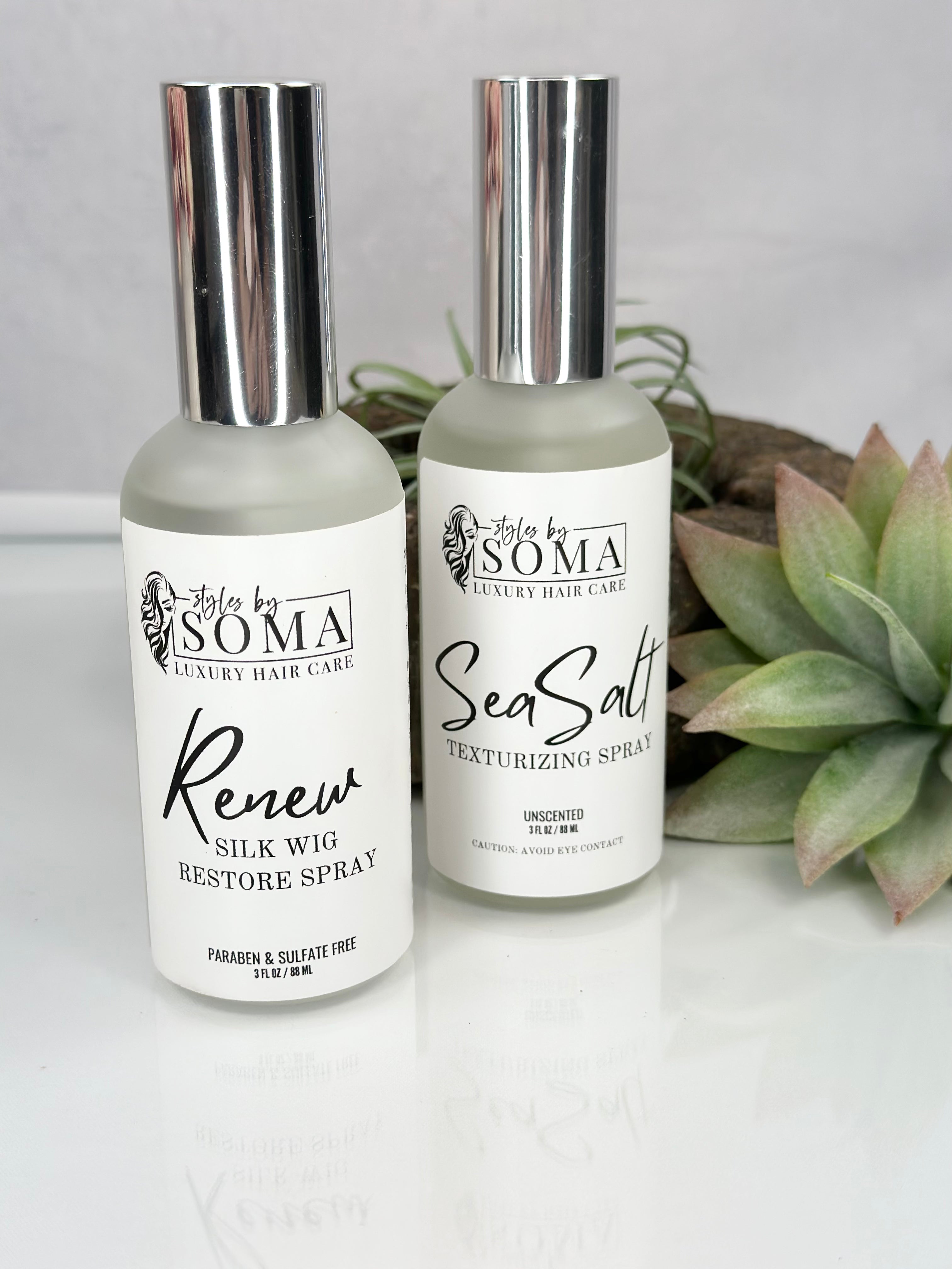 Dynamic Duo Hair Styling Set - Renew Spray & Sea Salt Spray for Textured Beach Waves and Volume - Perfect for Everyday Styling and Special Occasions