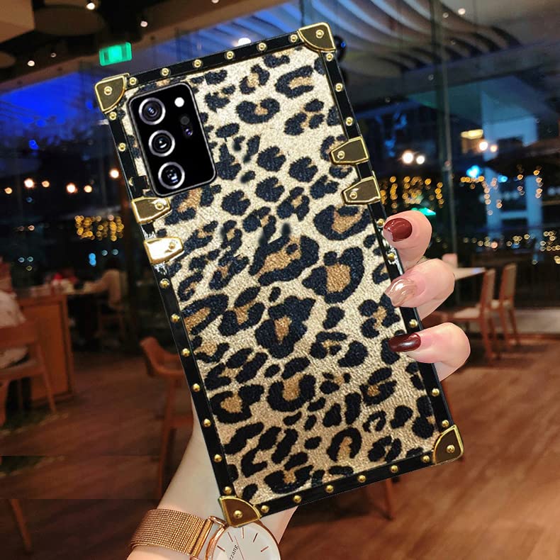 Fashion Cute Leopard Pattern Soft TPU Case with Ring Holder & Kickstand for Samsung Galaxy A13 5G - Shockproof Protective Phone Cover for Women & Girls (Gold) | Perfect for Daily Use, Travel & Work