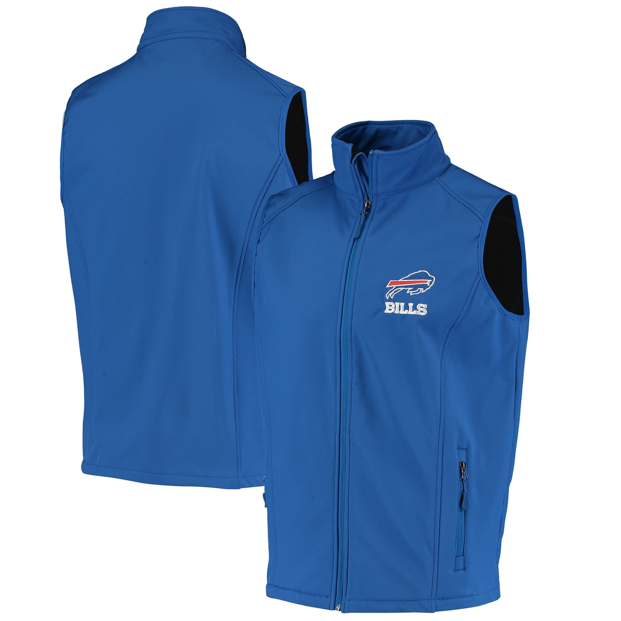 Dunbrooke Men's Royal Buffalo Bills Archer Softshell Full-Zip Vest - Lightweight & Water-Resistant for Outdoor Sports, Hunting & Casual Wear