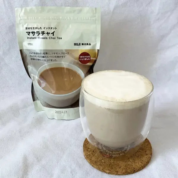 Premium Muji Masala Chai Spiced Instant Tea Powder 170g - Authentic Indian Spiced Tea Blend for Cozy Mornings & Relaxing Evenings