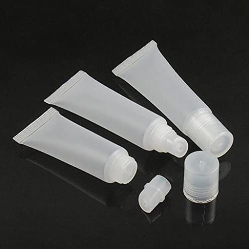 20pcs Empty 10ml PVC Tubes for Lip Gloss, Balm & Cosmetic Cream - Refillable Travel Containers for DIY Beauty Products, Makeup Storage & Salon Use