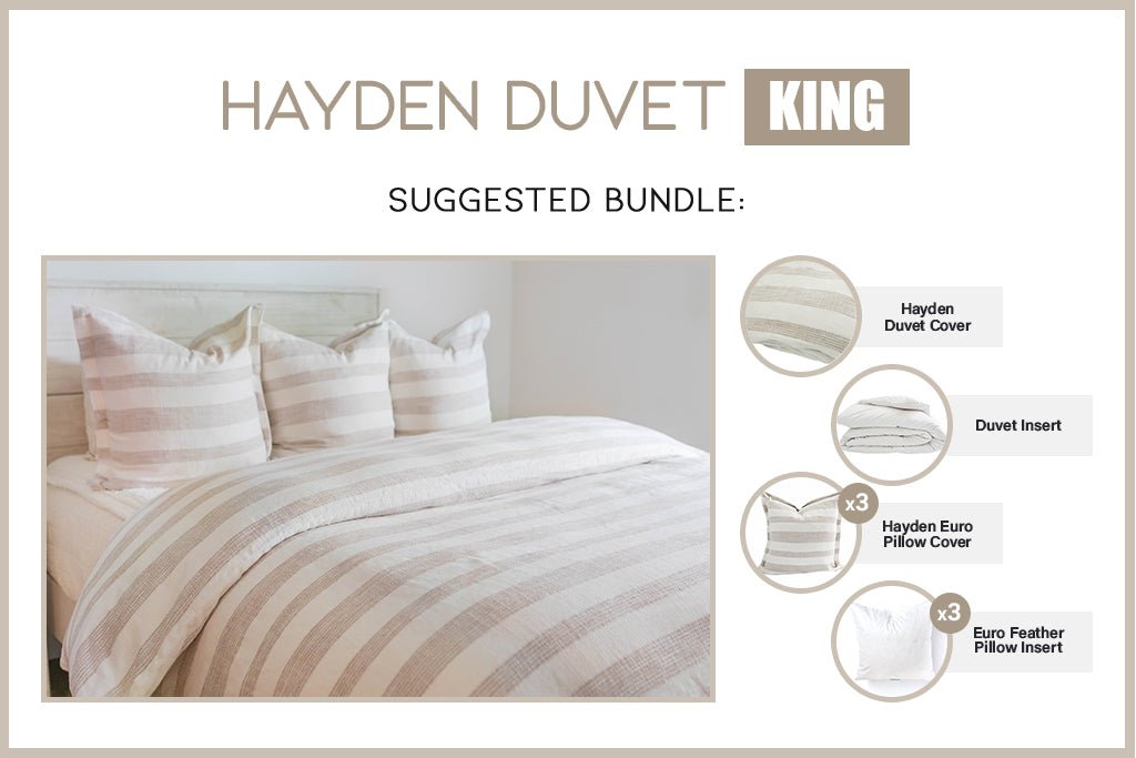 Premium Hayden Duvet Cover Set - Soft & Breathable Bedding Collection for All Seasons | Perfect for Master Bedroom, Guest Room & Dorm Decor
