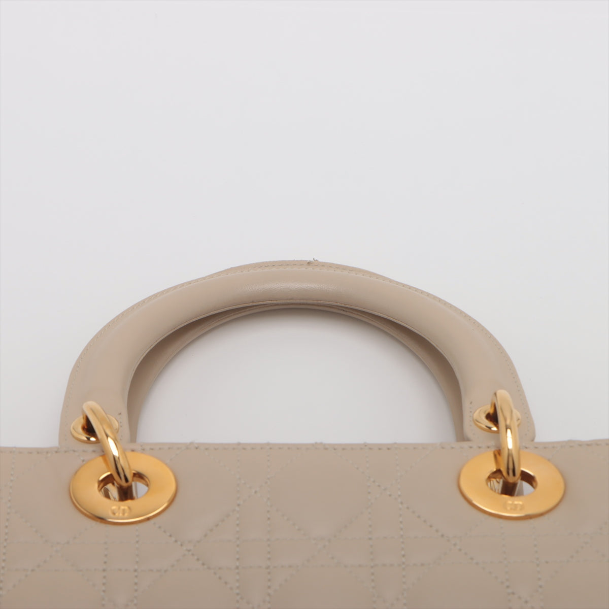 Christian Dior Lady Dior Cannage Large Leather Handbag in Beige | Luxury Designer Tote for Women | Perfect for Work, Evening Events & Travel