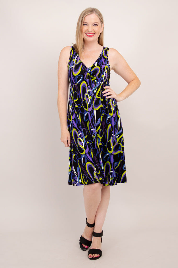 Genesis Dress - Soft & Comfortable Bamboo Fabric, Stylish Swiggle Design - Perfect for Casual Wear, Office & Special Occasions