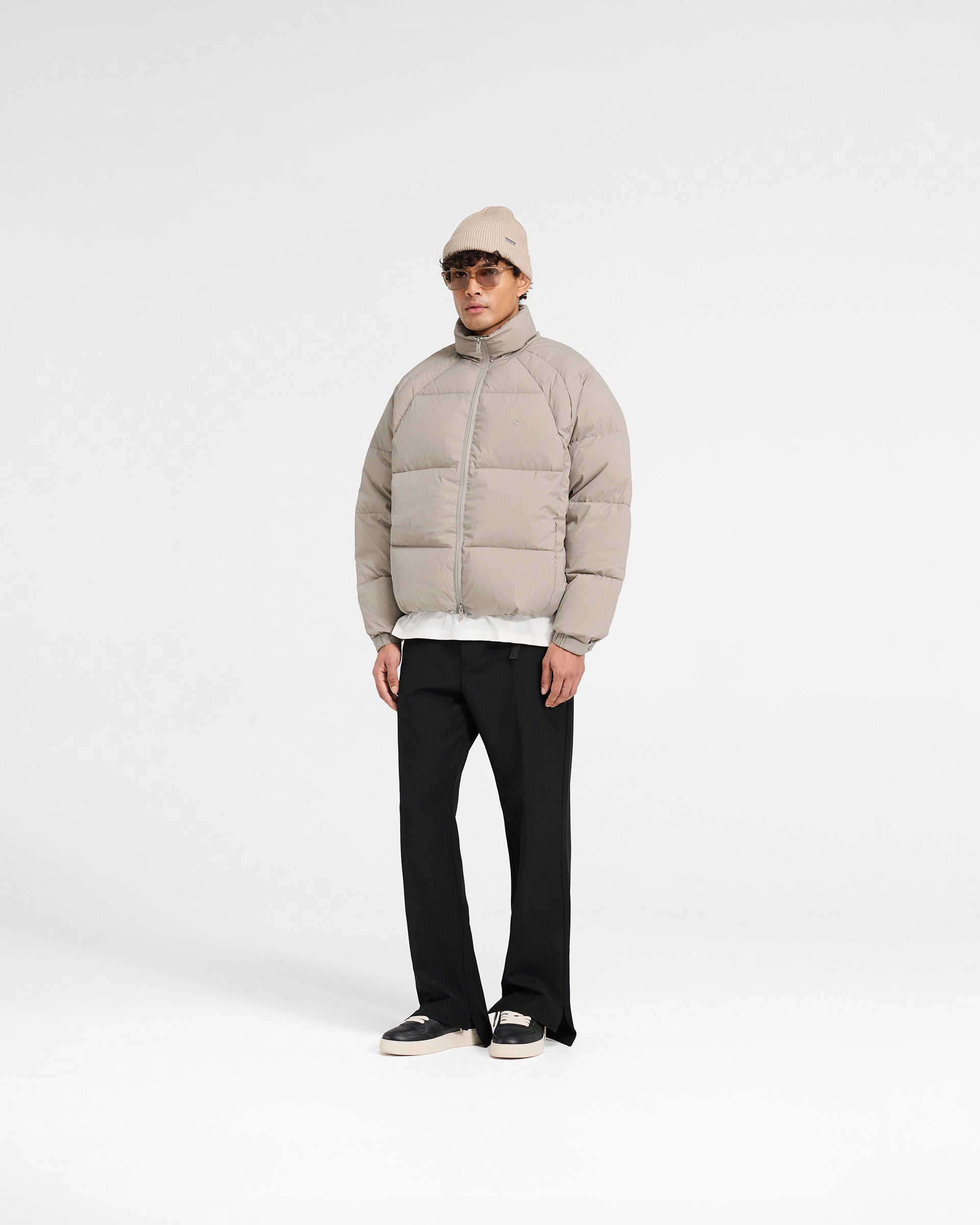 Women's Funnel Neck Puffer Jacket - Dune Color Winter Coat for Cold Weather | Perfect for Outdoor Activities, Skiing & Casual Wear