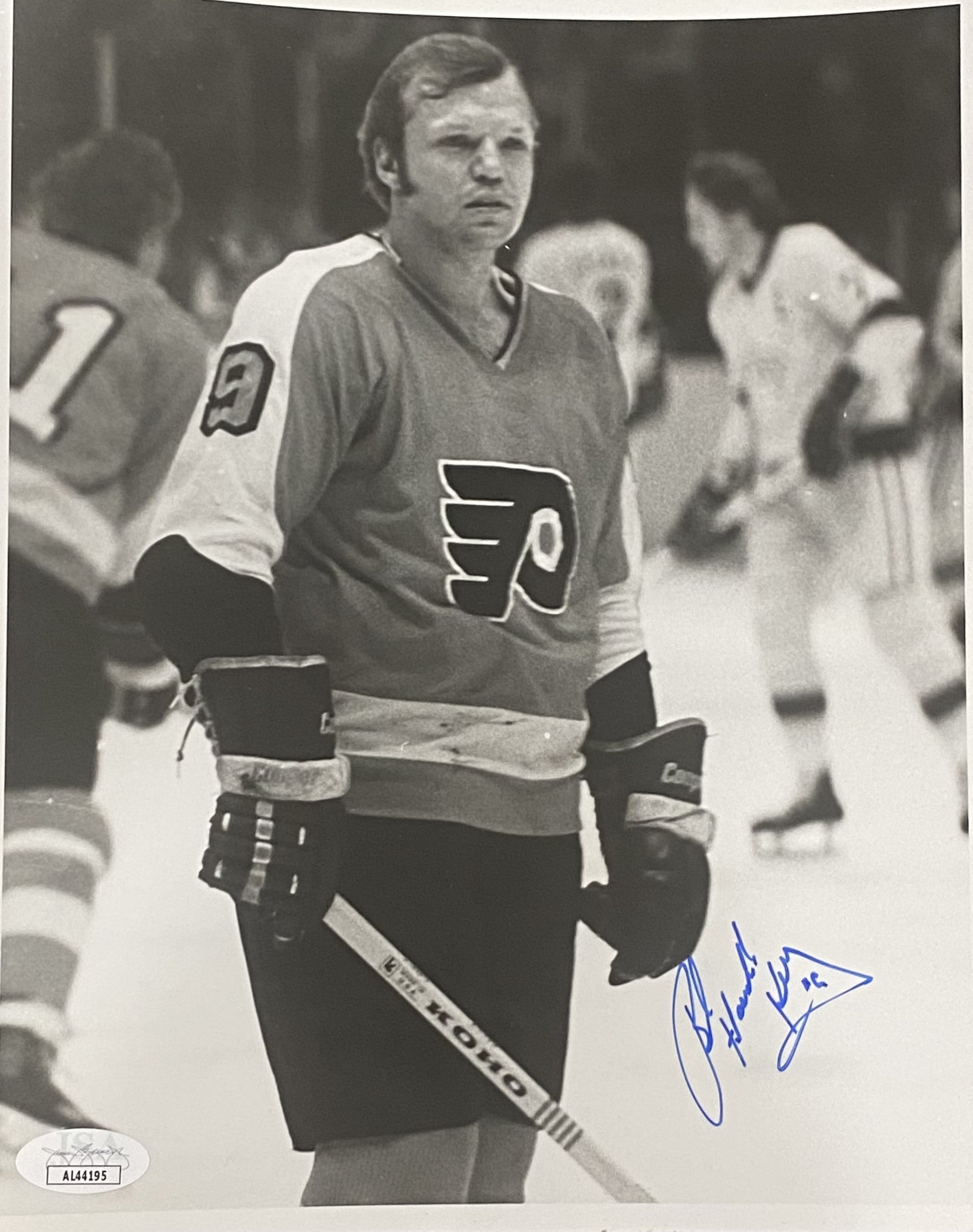 Authentic Bob Kelly Signed 8x10 Philadelphia Flyers Photo with JSA COA AL44195 - Perfect for Hockey Memorabilia Collectors & Sports Fans