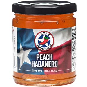 Texas Peach Habanero Pepper Jelly - Sweet & Spicy Gourmet Glaze for Grilling, Charcuterie Boards & Cheese Pairings