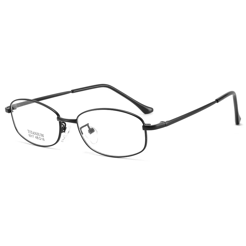 Bclear Women's Full Rim Oval Titanium Alloy Eyeglasses Frame 8017 - Lightweight & Durable Glasses for Work, Reading & Fashion