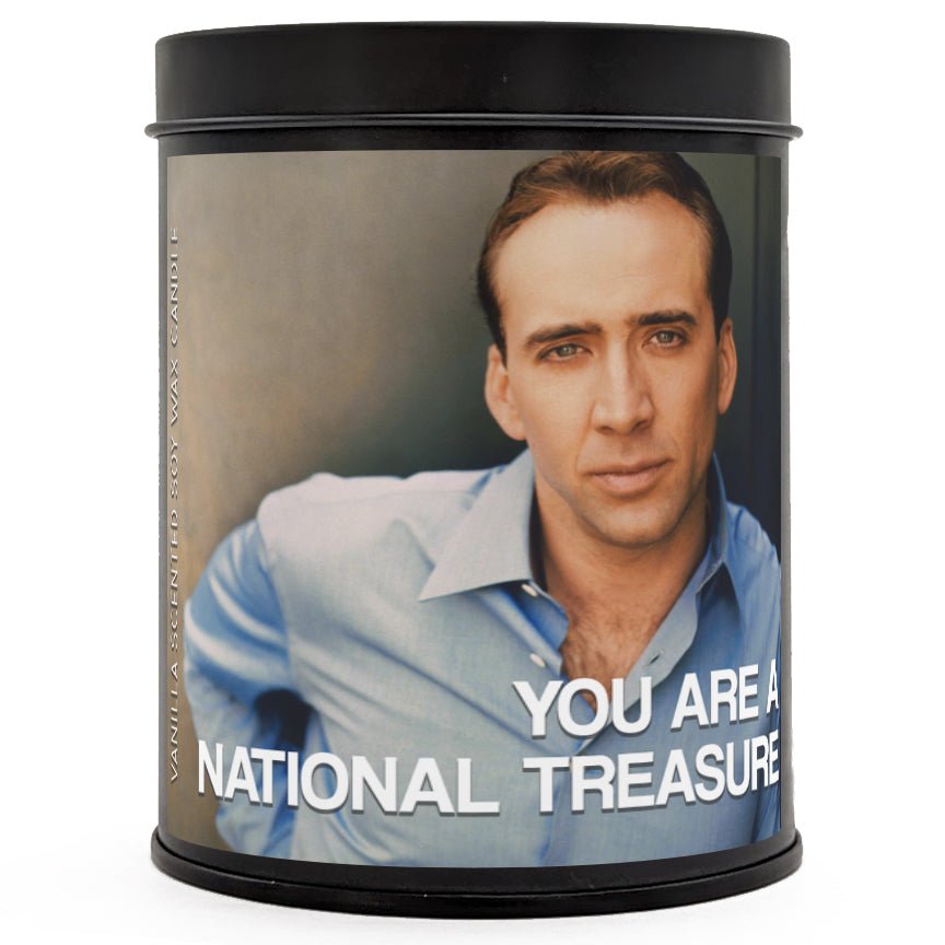 Nicolas Cage National Treasure Inspired Scented Candle - Movie Themed Home Decor & Gift for Fans - Perfect for Relaxation & Movie Nights