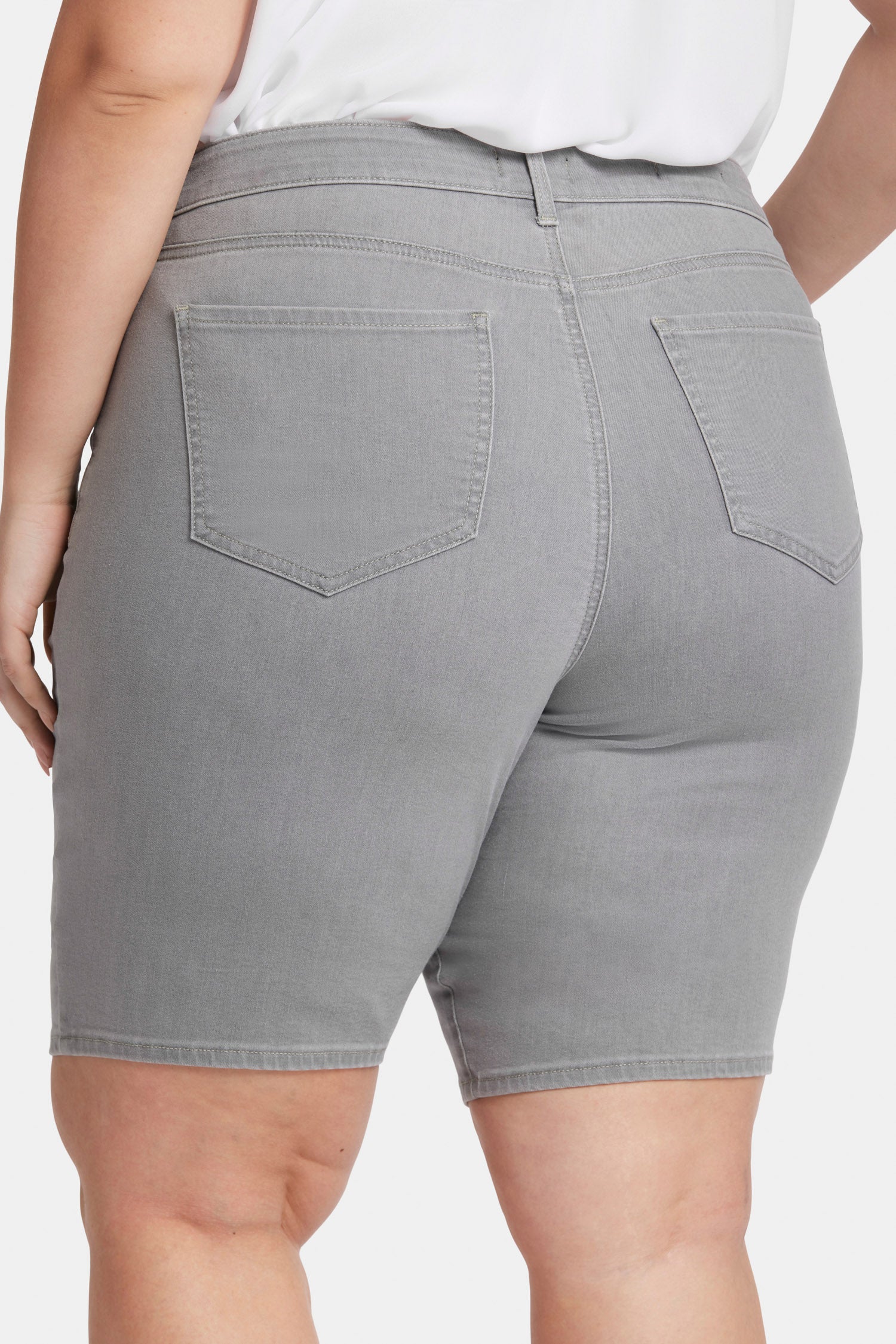 Briella 11 Inch Denim Shorts for Women - Plus Size High Waisted Stretch Shorts with Pockets | Perfect for Summer, Casual Wear & Vacation Outfits
