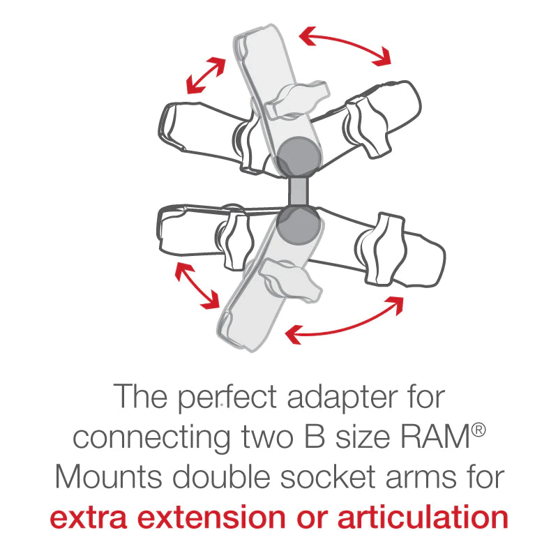 RAM B-230U Double Ball Adapter - Universal 1