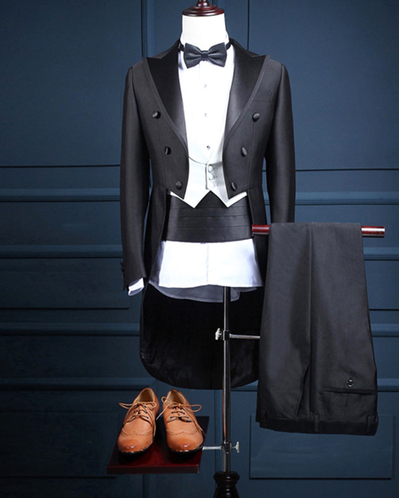 Men's Victorian Retro Tailcoat Suit Jacket - Single Breasted Swallow Tail Frock Coat for Cosplay, Formal Events & Historical Reenactment