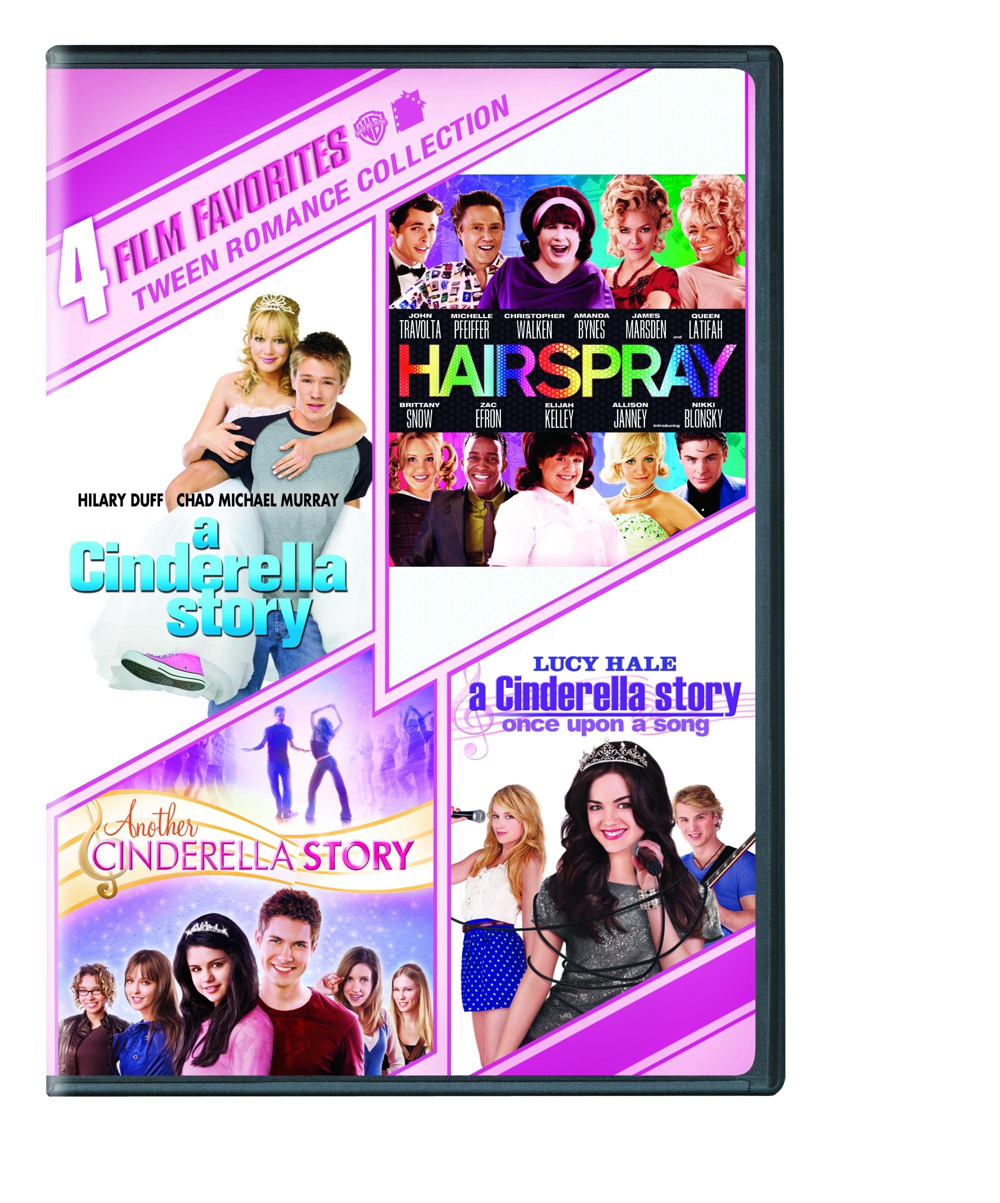 Best Teen Romance Movie Collection DVD - Hairspray & Cinderella Story Series (4 Film Set) - Perfect for Sleepovers, Birthday Parties & Family Movie Nights
