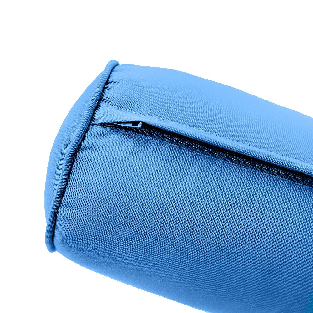 Prolinemax SLIPCOVER ONLY - S5 Outdoor Daybed Mattress Bolster Pillow Cushion Covers with Pipe Trim (Full Size AD102) for Patio, Poolside & Garden Furniture Protection