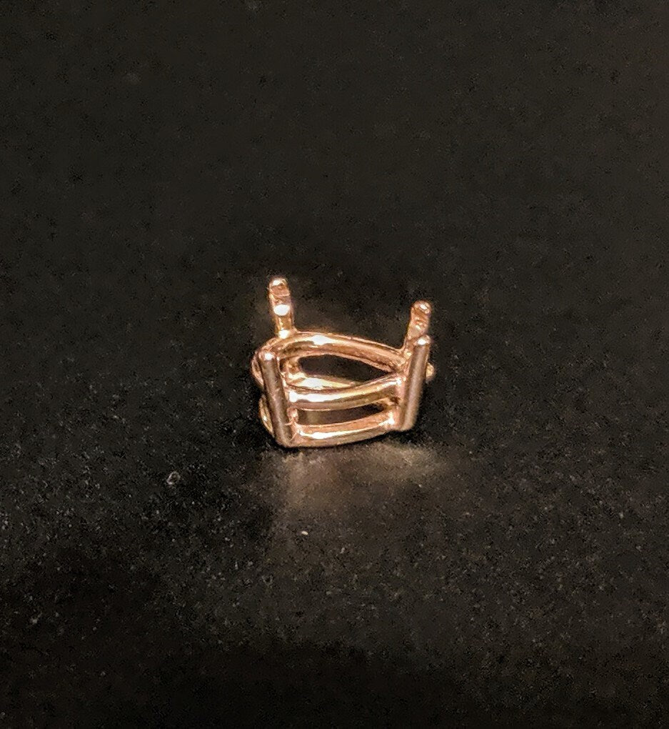 5x3mm Pear Cut Solid Sterling Silver or 14kt Gold Wire Basket for DIY Jewelry Making - Perfect for Rings, Earrings & Pendants - Custom Handcrafted Jewelry Supplies (27x20mm) - Great for Gift Giving & Personal Accessories