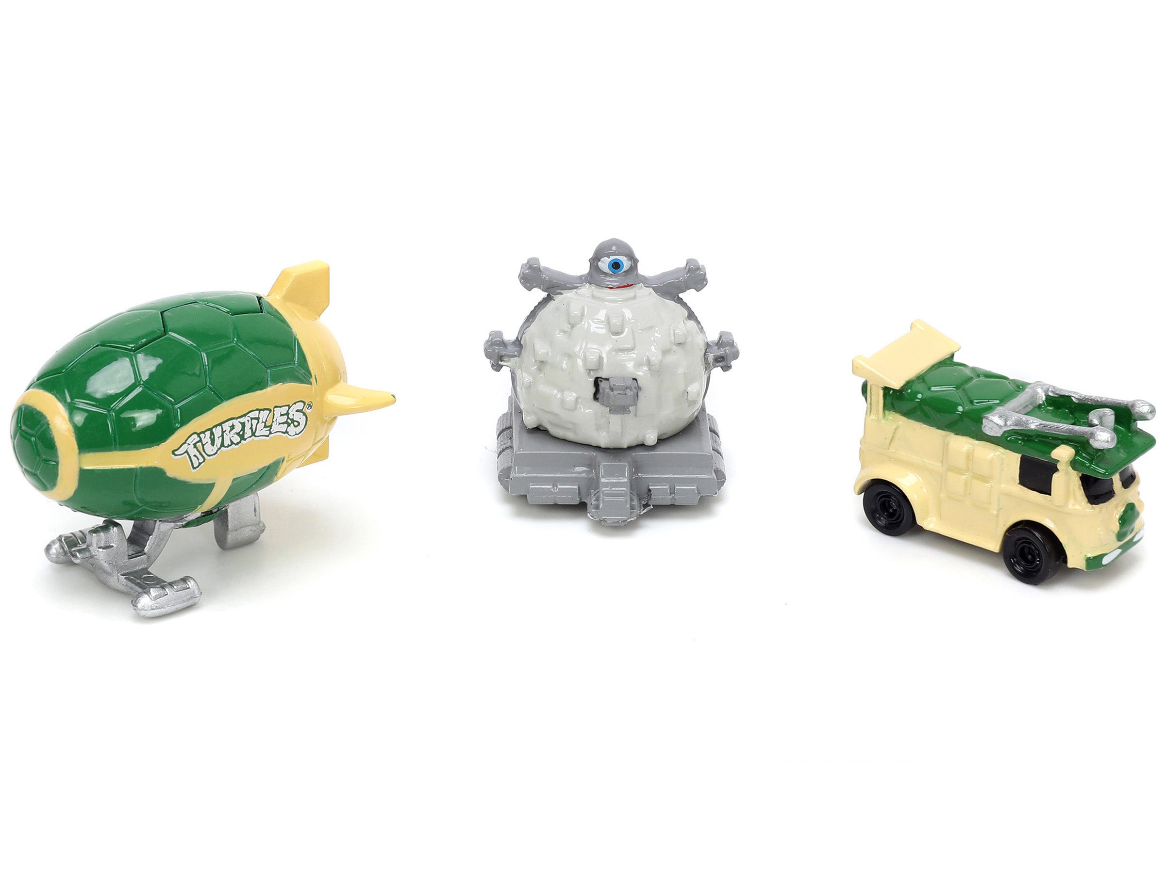 Teenage Mutant Ninja Turtles 3-Piece Diecast Car Set - Nickelodeon Nano Hollywood Rides Collection by Jada - Perfect for Collectors & TMNT Fans