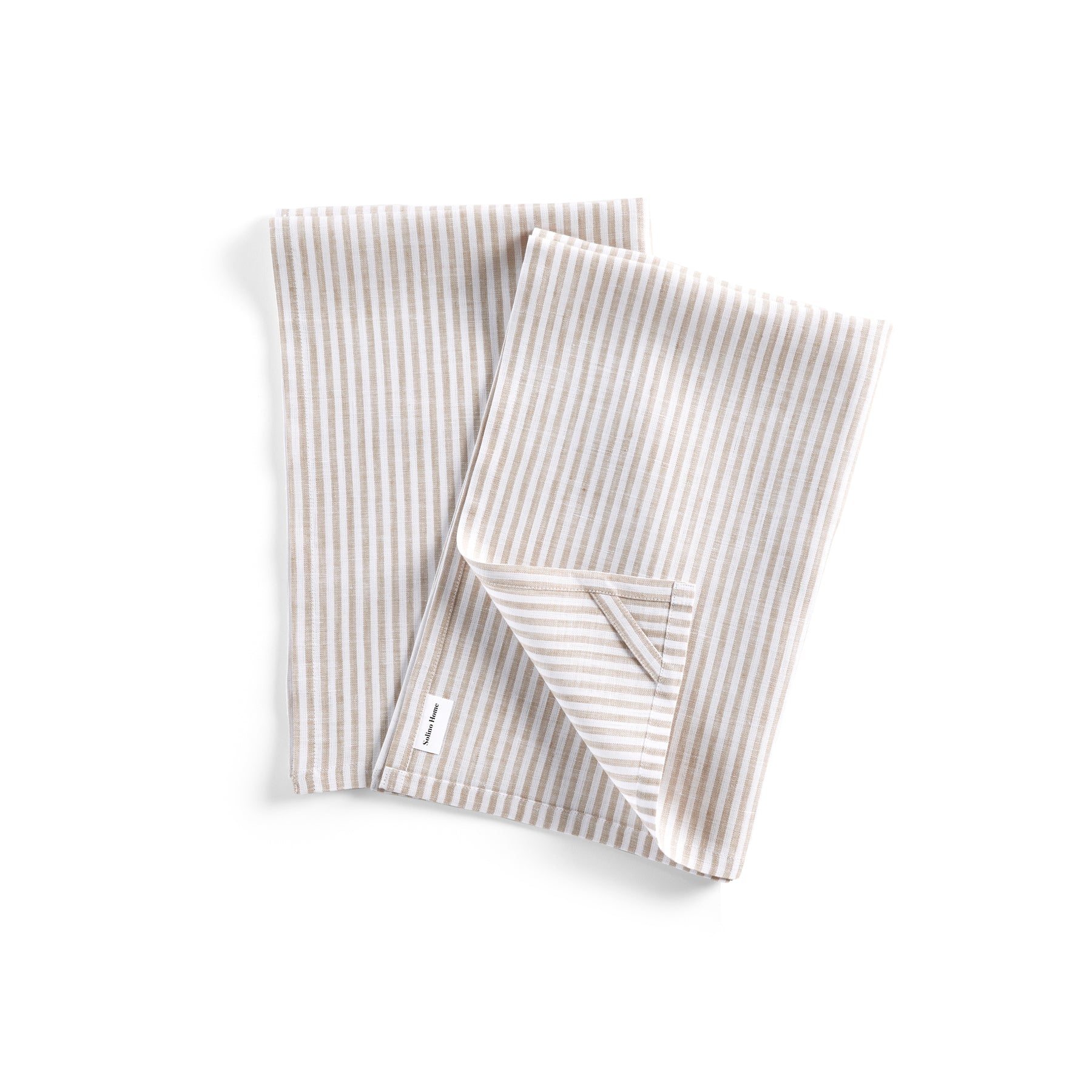 Premium Narrow Stripe Cotton Kitchen Towels - Set of 2 Absorbent Dish Towels for Drying Dishes & Cleaning - Soft & Durable for Everyday Kitchen Use