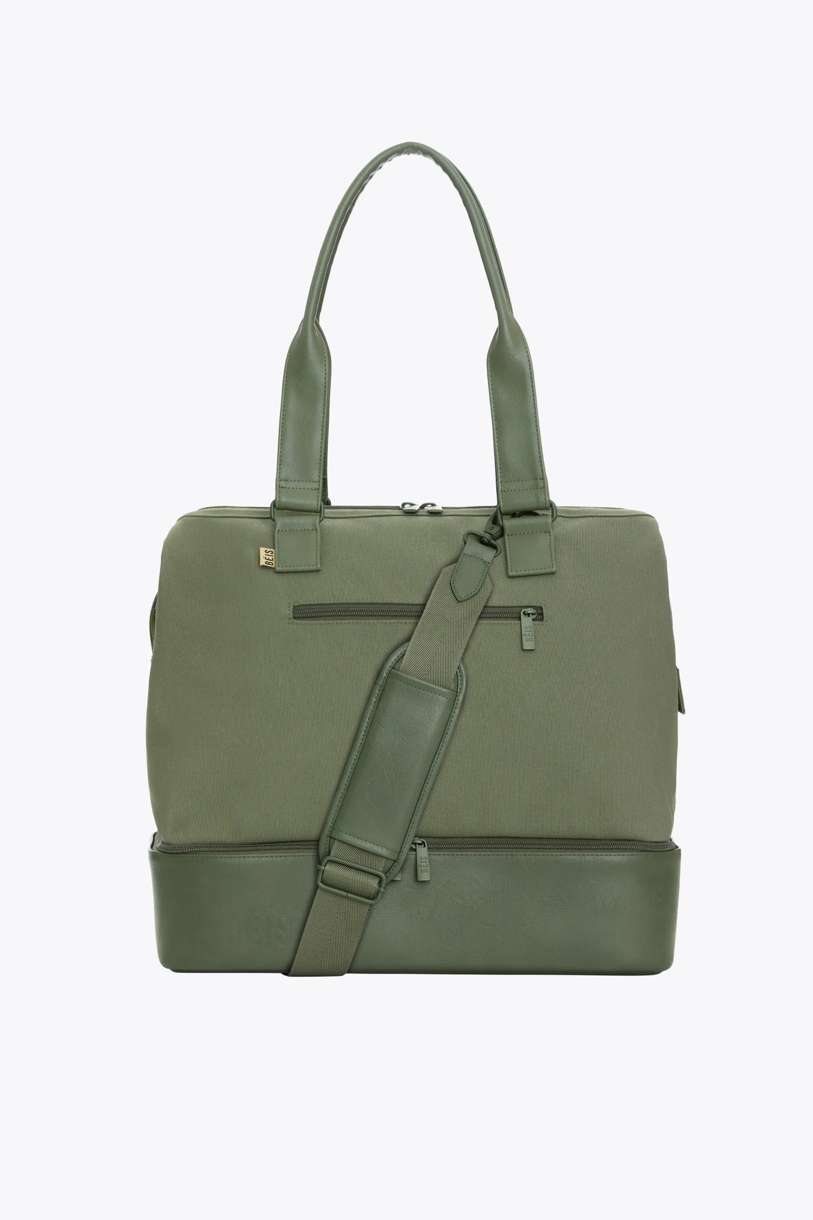 The Mini Weekender Olive Green Travel Bag - Perfect for Weekend Getaways, Gym, and Overnight Trips