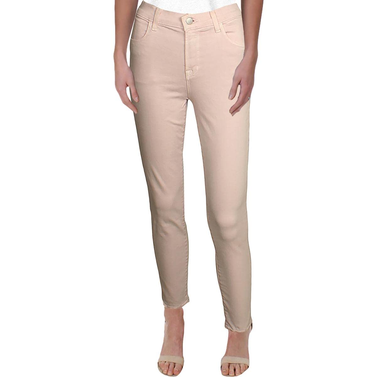 J Brand Women's Alana High Waist Crop Skinny Jeans - Pink Size 28 | Trendy Stretch Denim Pants for Casual Outfits & Night Out