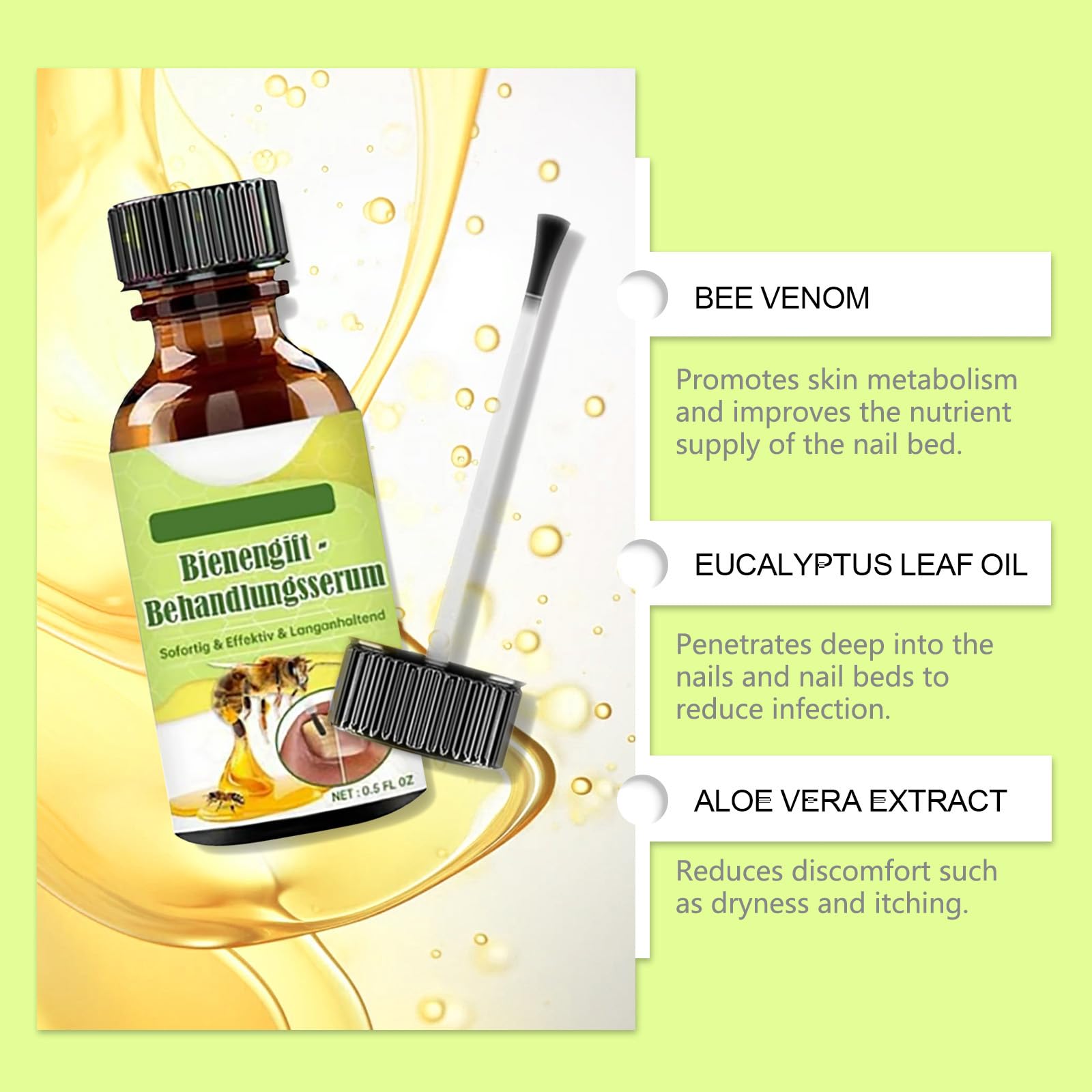Furzero Bee Venom Nail Serum 2 Pack - Nail Growth & Repair Treatment for Stronger, Healthier Nails - Perfect for Damaged, Brittle Nails & Nail Care Routine