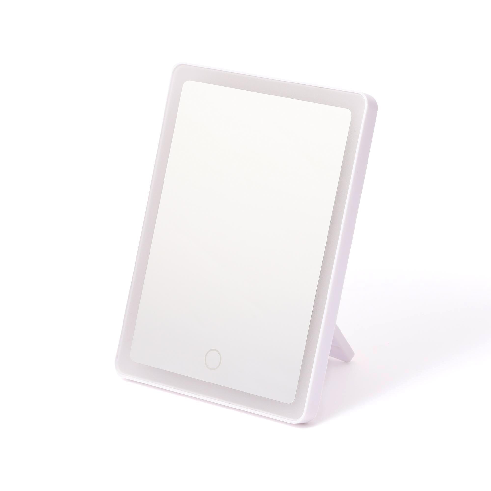 Lucio LED Stand Mirror with Adjustable Brightness - Vanity Makeup Mirror for Home & Salon - Perfect for Makeup, Skincare, and Hairstyling