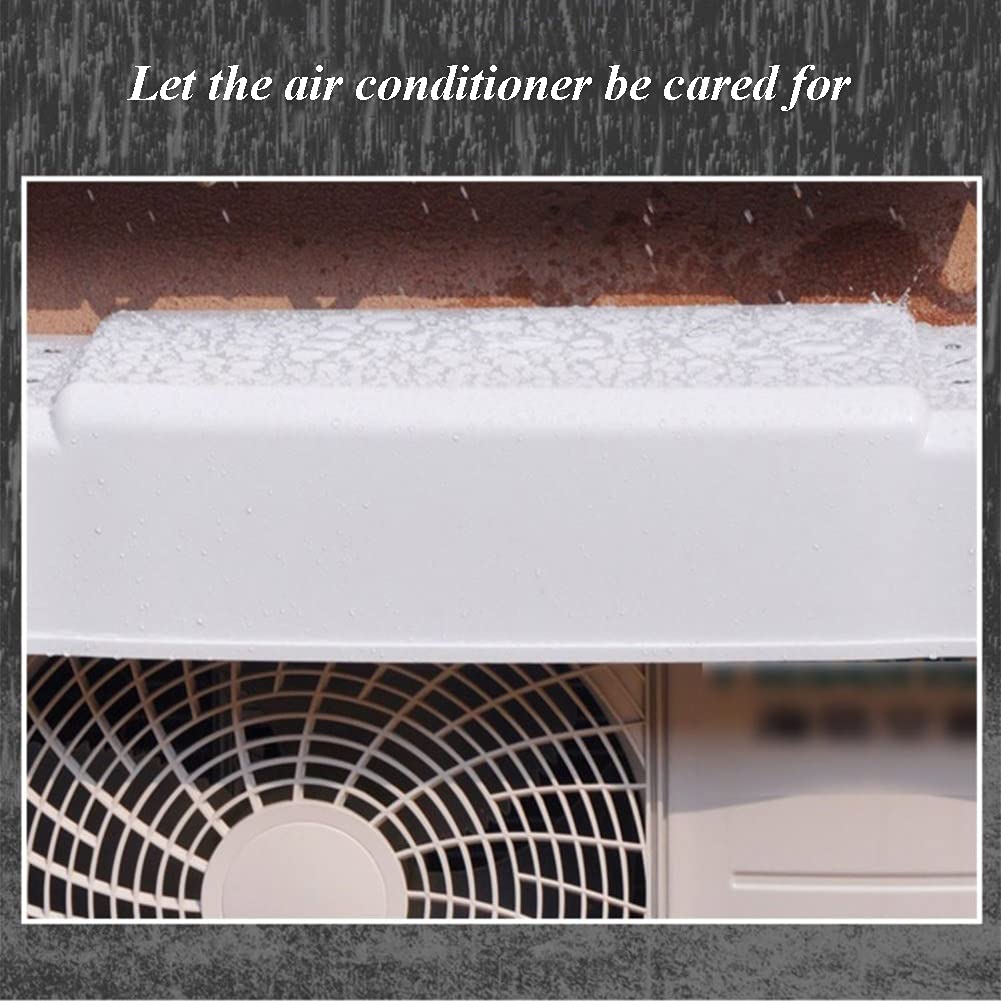Heavy Duty PVC Outdoor Air Conditioner Cover - Waterproof & UV Resistant AC Unit Protector for 1/1.5/2/3 Ton Units (95x43cm, White) - Easy Installation Weather Shield for Home & Commercial Use - Perfect for Rain, Snow & Extreme Weather Protection