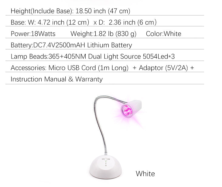 Portable Rechargeable LED Nail Lamp for Gel Polish - Fast Curing 48W UV/LED Light for Salon & Home Manicures - Perfect for Soft Gel Tips & Nail Extensions
