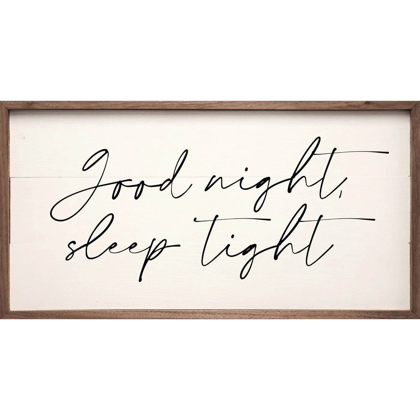 Good Night Sleep Tight Wood Framed Print - Inspirational Nursery Wall Art Decor for Baby Room, Kids Bedroom & Home - Perfect Gift for New Parents
