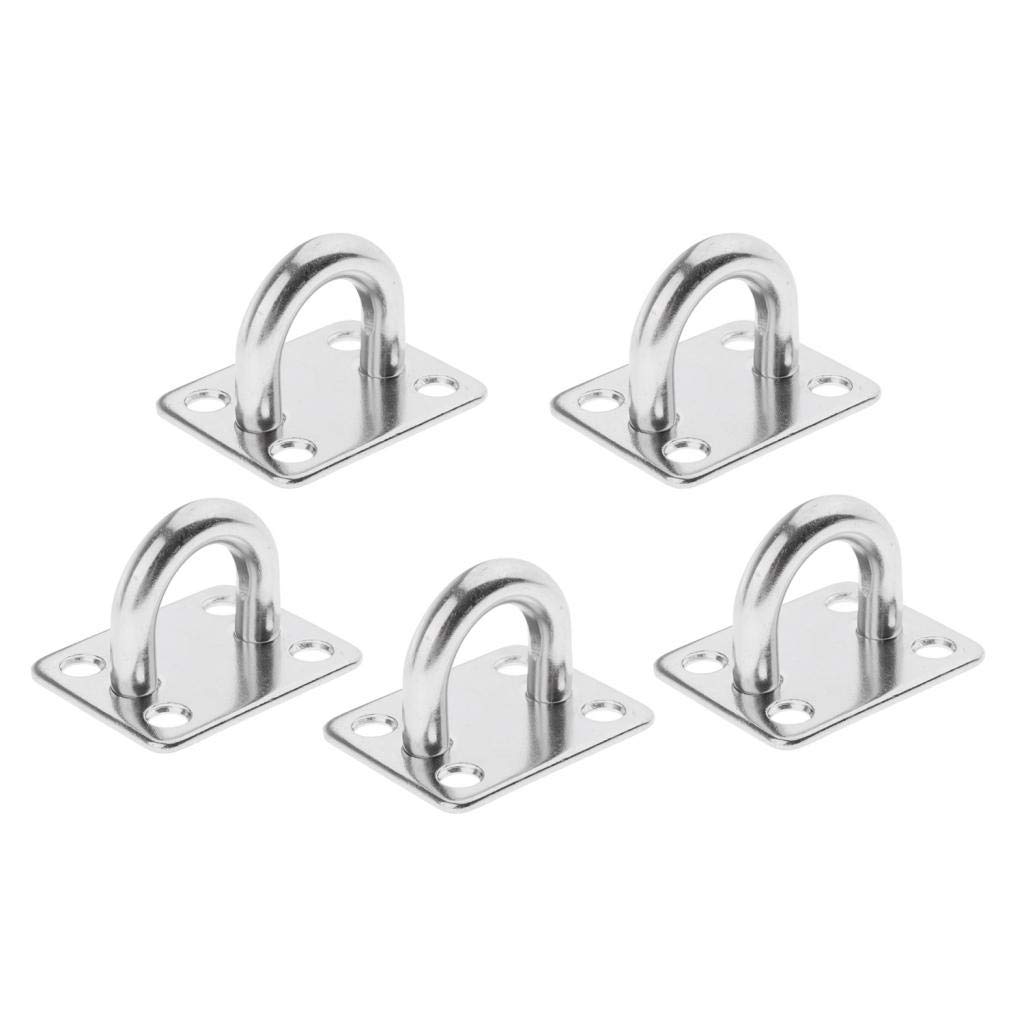 Stainless Steel Ceiling Hooks 5Pcs with Screws - Marine Hardware for Home & Boat