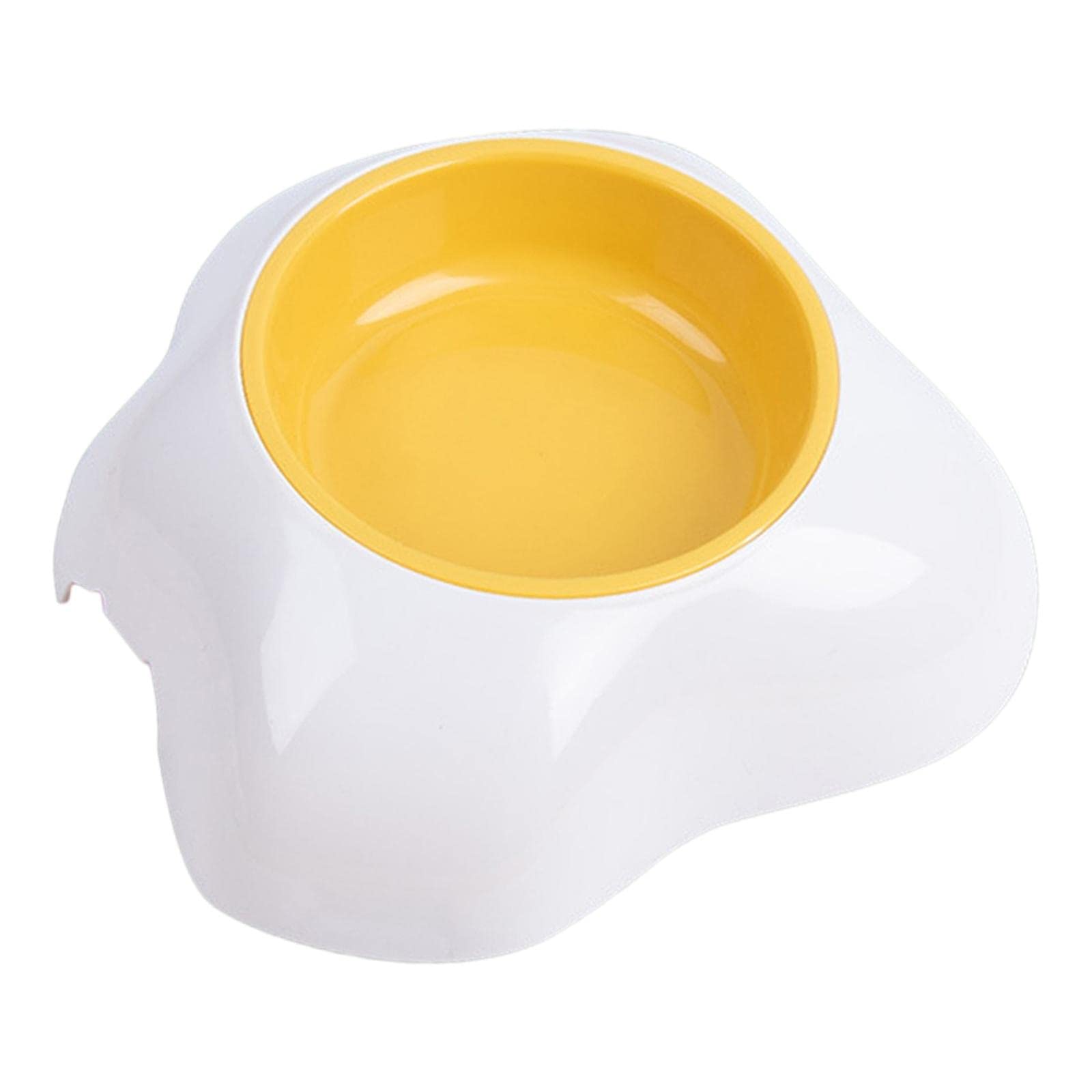 MERISHOPP Egg Yolk Design Detachable Plastic Pet Food Bowl - Single Bowl for Dogs & Cats - Perfect for Home, Travel, and Outdoor Feeding