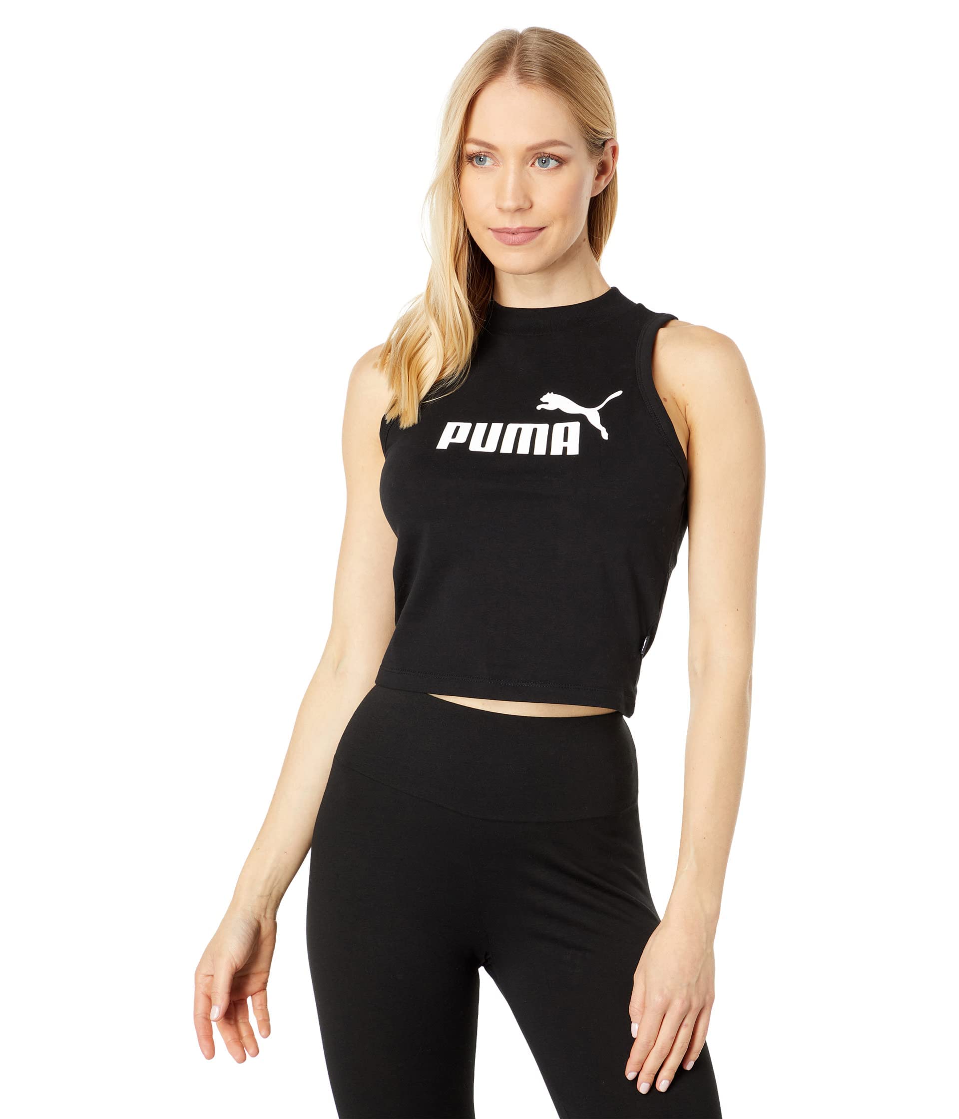 PUMA Women's Essentials High Neck Tank Top - Breathable Workout Shirt for Yoga, Running & Gym | Athletic Performance Apparel for Women