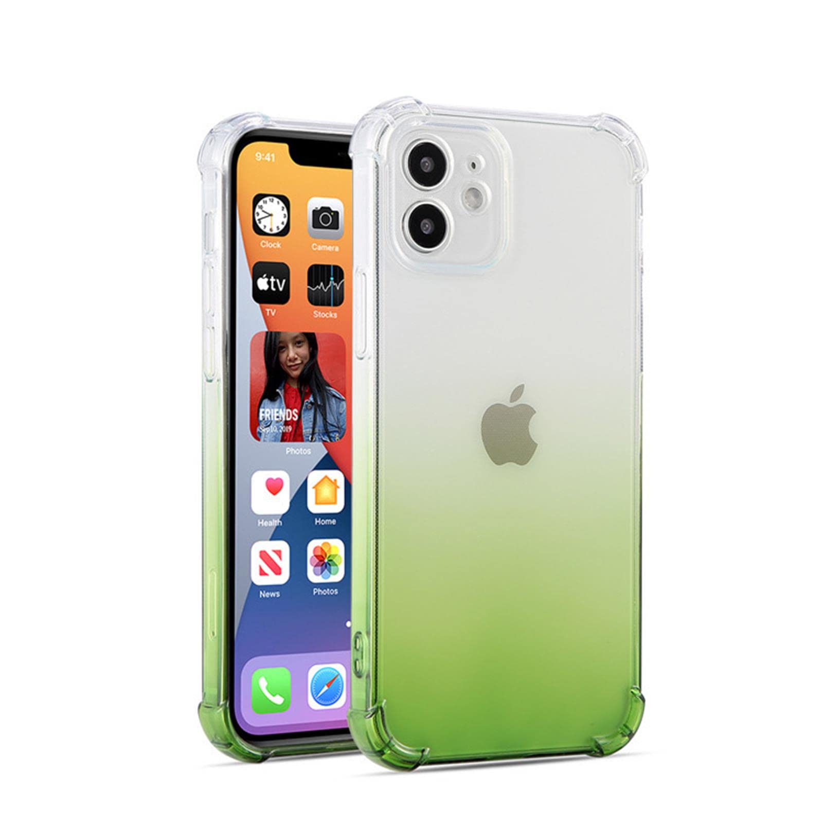 iPhone 13 Mini Case - Shockproof Clear Transparent Protective Cover for 5.1 inch iPhone 13 Mini (2021) | Anti-Scratch Graduated Color Design | Perfect for Daily Use, Travel & Outdoor Activities