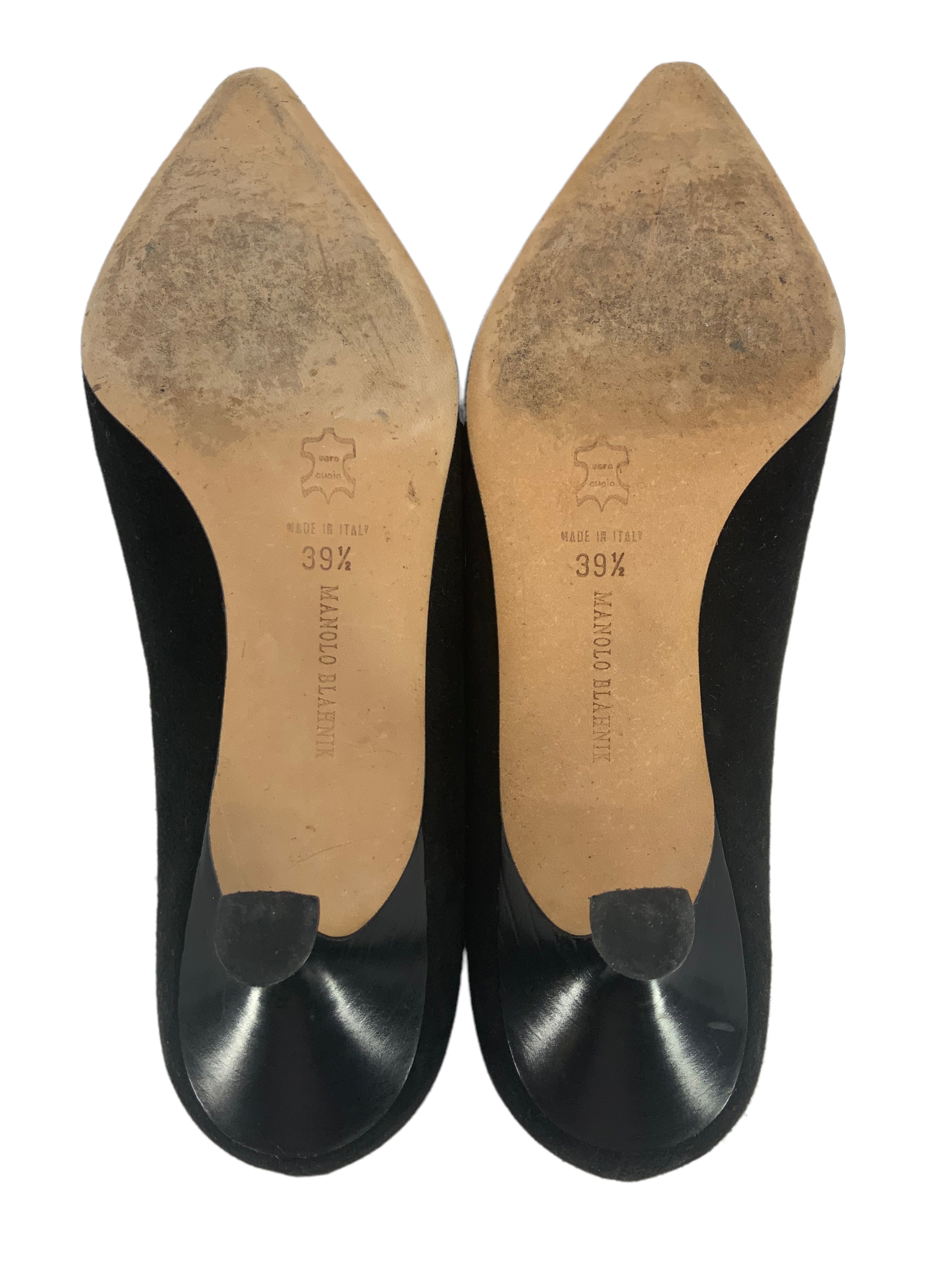 Manolo Blahnik Women's Cutout Suede Heels - Size 9.5 US | Luxury Designer Pumps for Weddings, Parties & Evening Events