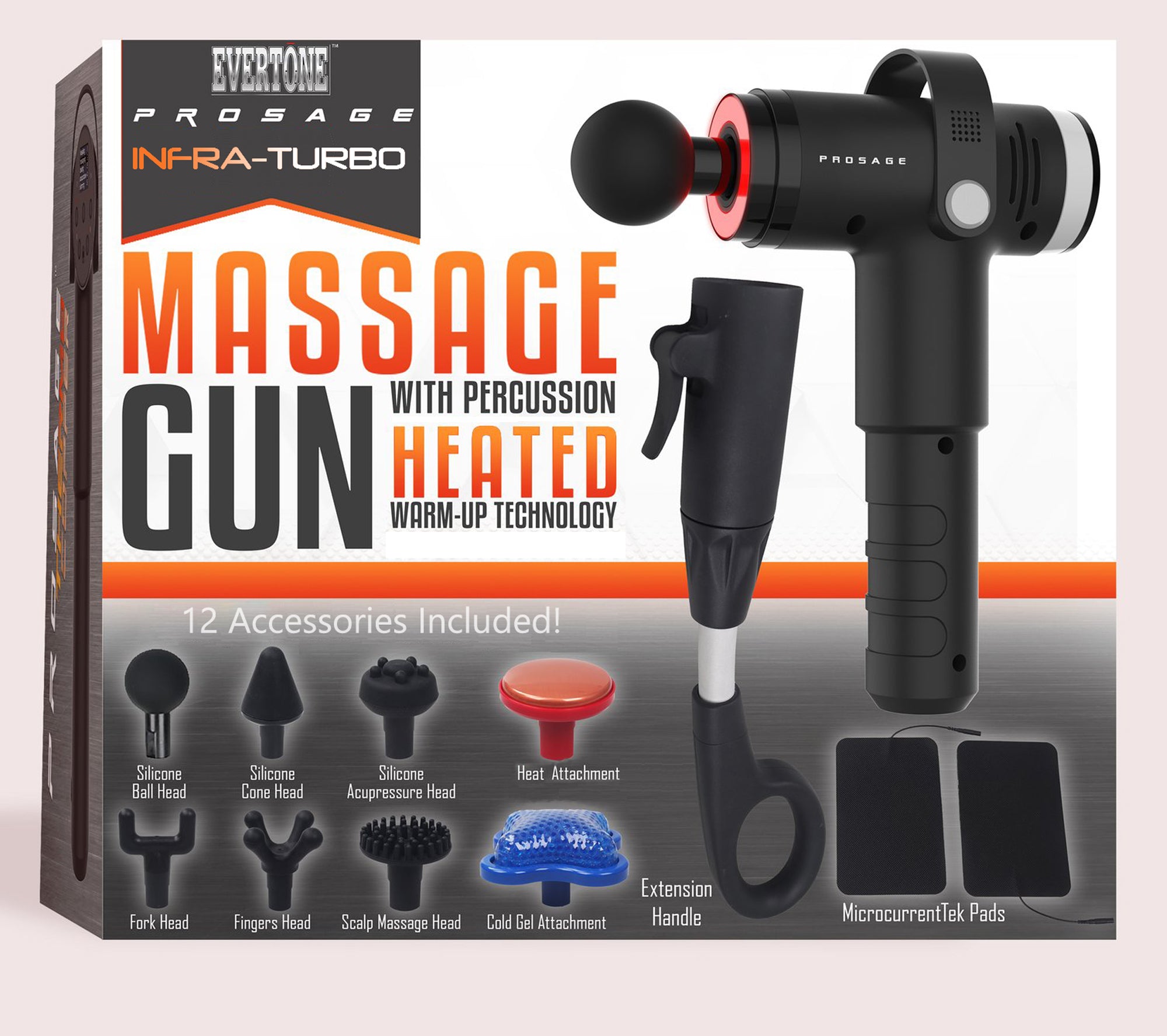 PROSAGE INFRA TURBO: Hot & Cold Massage Therapy Device for Pain Relief with Portable Travel Bag - Perfect for Athletes, Office Workers & Home Use