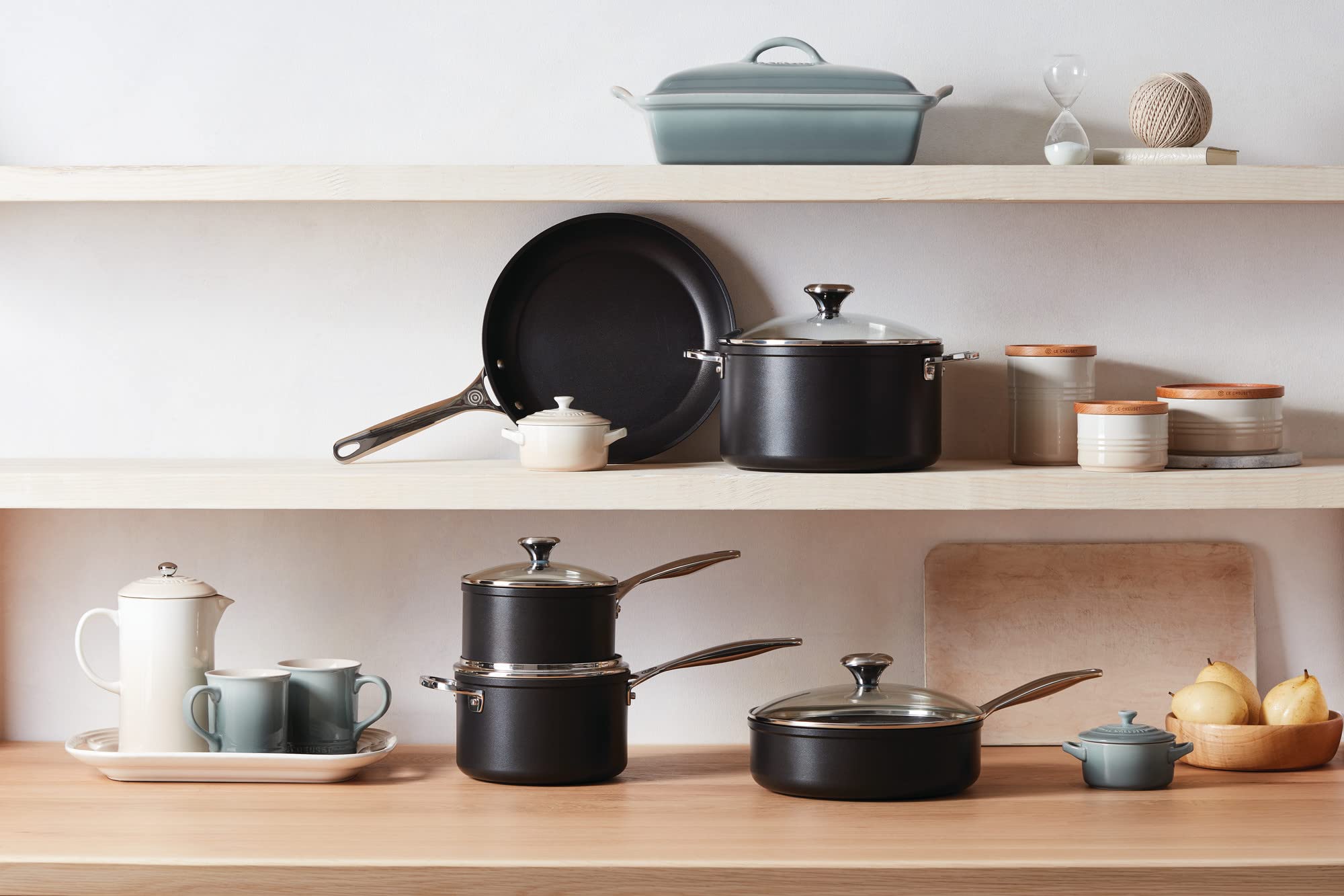 Le Creuset 3 qt. Toughened Nonstick PRO Saucepan with Glass Lid - Premium Cookware for Sauces, Stews & Pasta - Perfect for Home Chefs & Professional Kitchens