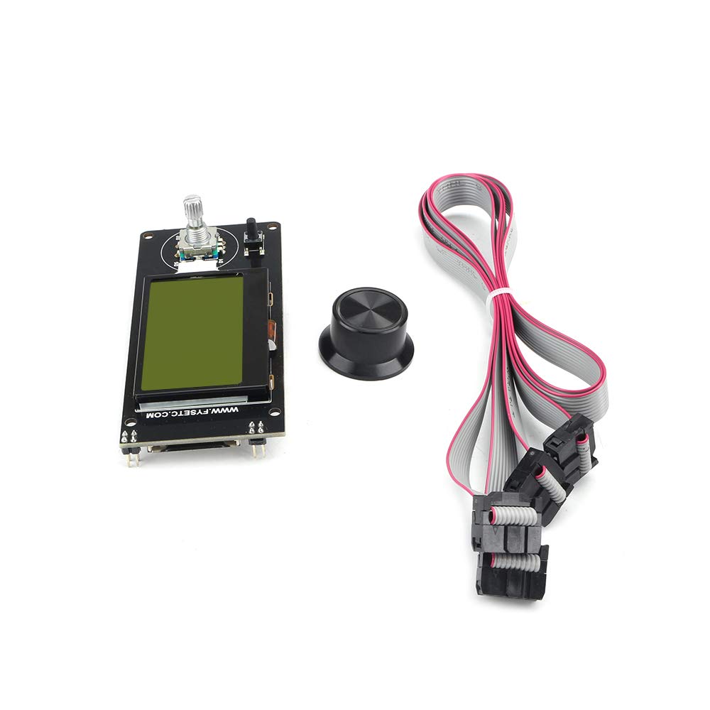 128x64 Mini LCD Screen for 3D Printers - Type C v1.2 Smart Display (Black on White) with SD Card Slot | Compatible with Marlin Firmware | DIY 3D Printing Projects & Home Electronics Prototyping