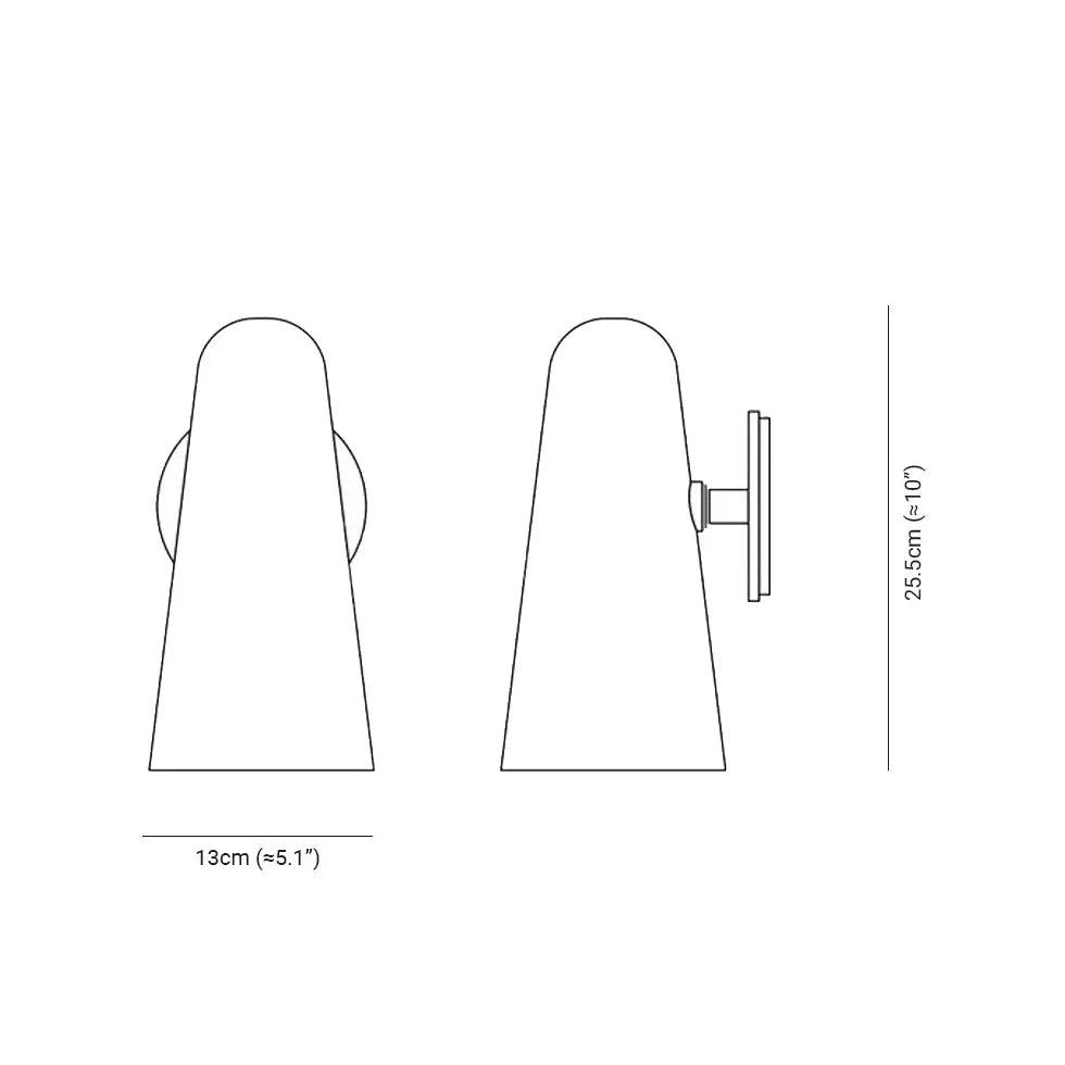 Modern Cone Transparent Glass Wall Sconce - Sleek LED Lighting for Living Room, Bedroom, and Hallway Decor