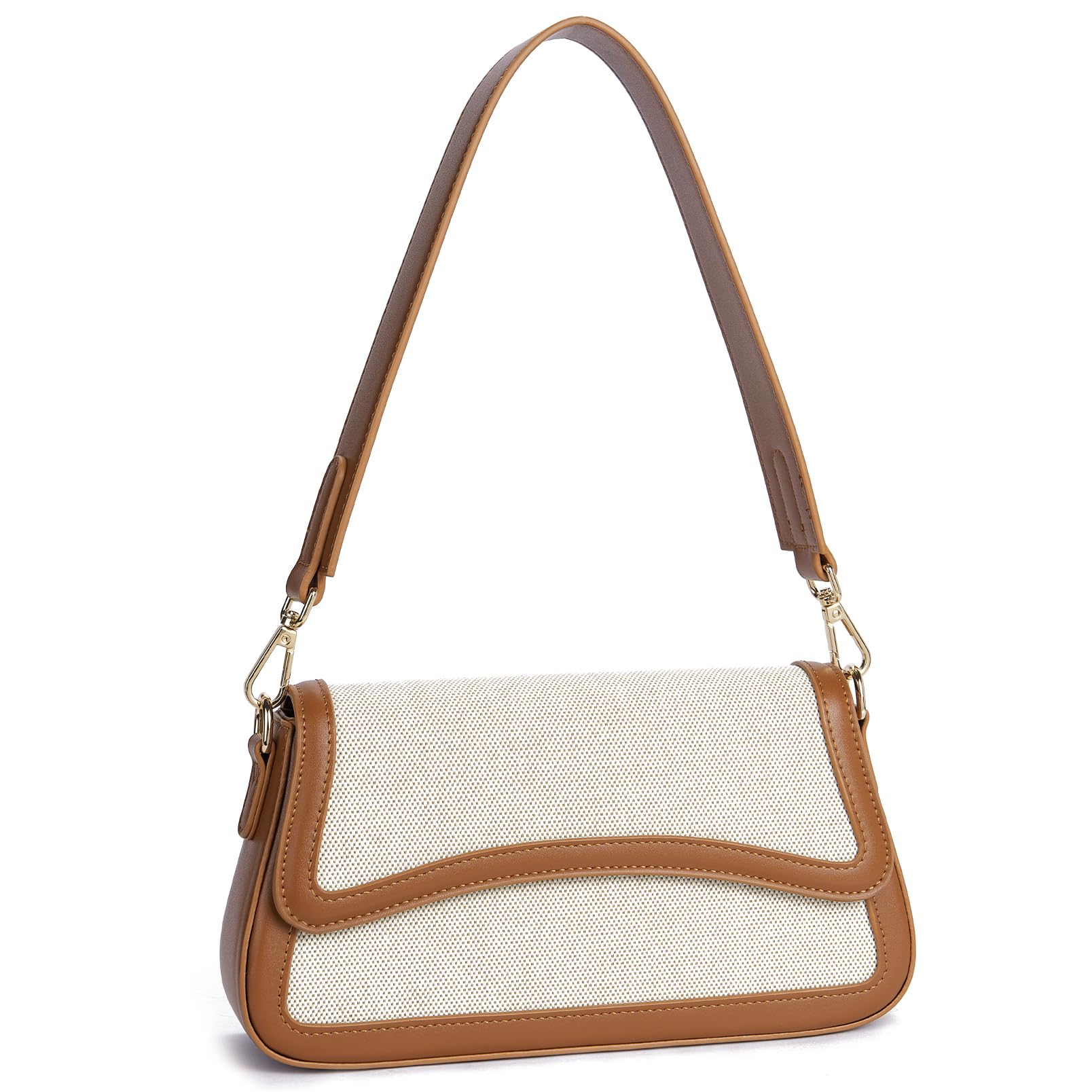 Telena Vegan Leather Shoulder Bag for Women - Crossbody Purse with 2 Removable Straps | Fashionable Handbag for Work, Travel & Everyday Use