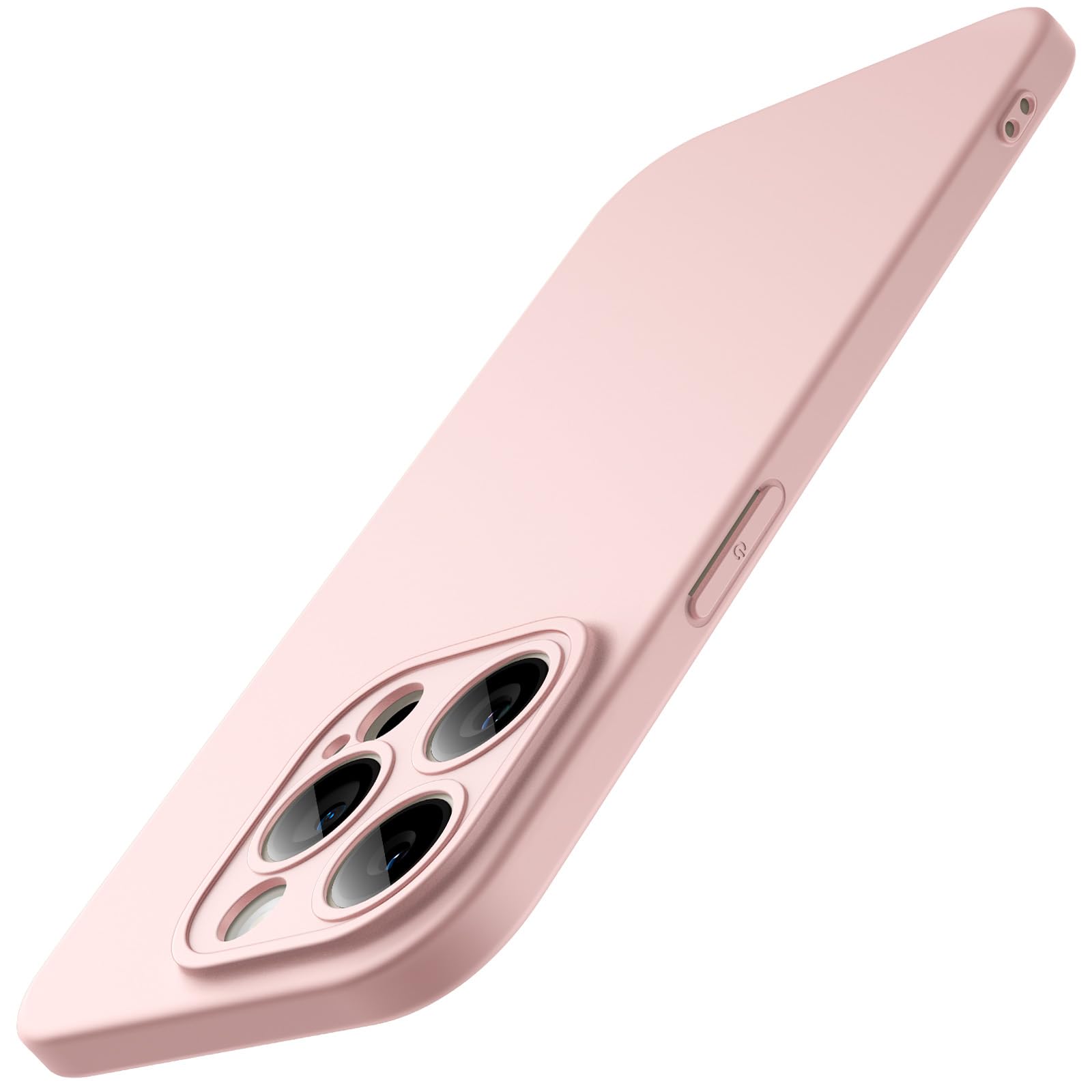 JETech Ultra-Thin Slim Case for iPhone 15 Pro 6.1-Inch - Matte Finish Minimalist Protective Cover with Full Camera Lens Protection (Pink) - Perfect for Everyday Use, Travel & Work