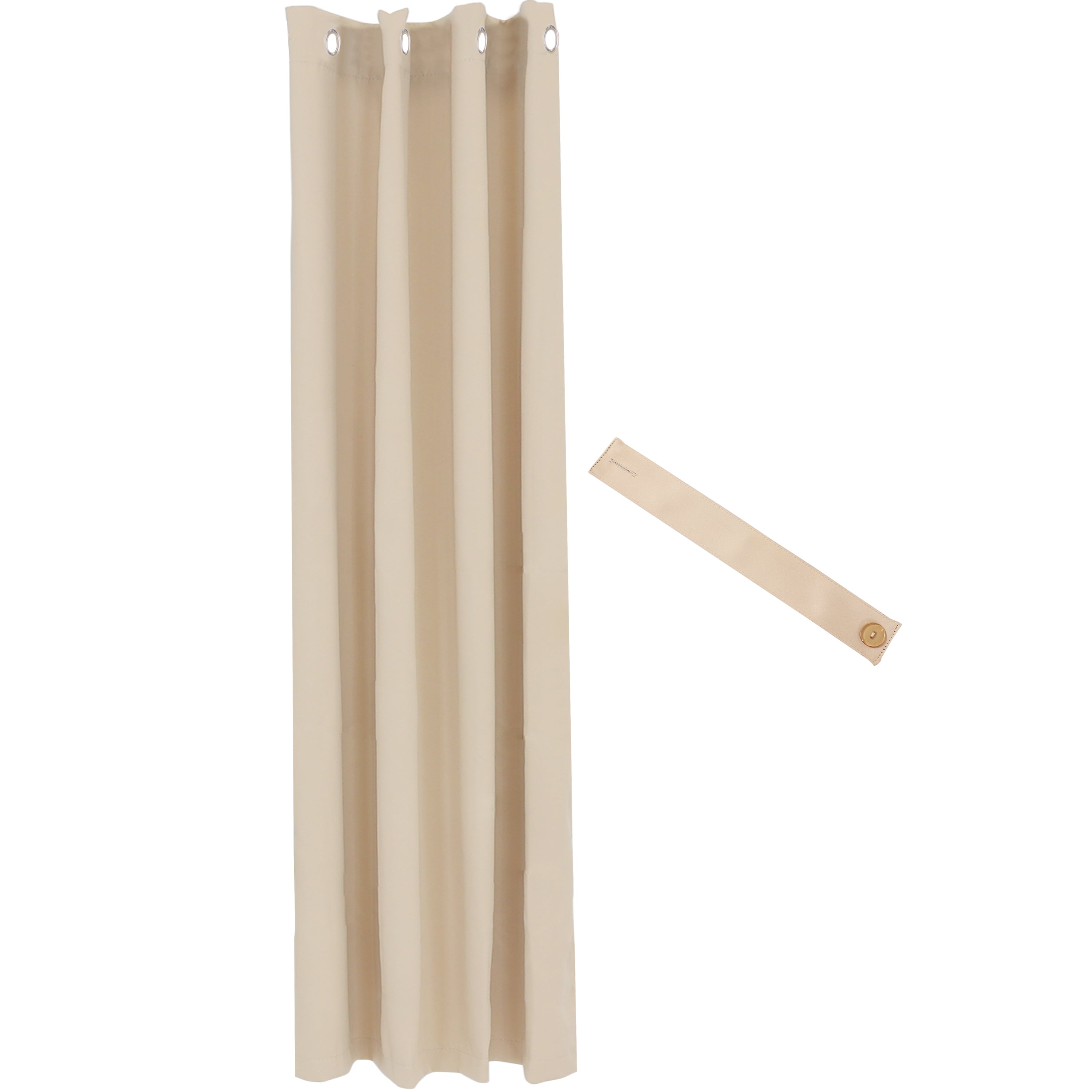 Sunnydaze Beige Blackout Curtains for Outdoor Use - UV Protection & Privacy - Perfect for Patio, Deck, and Sunroom