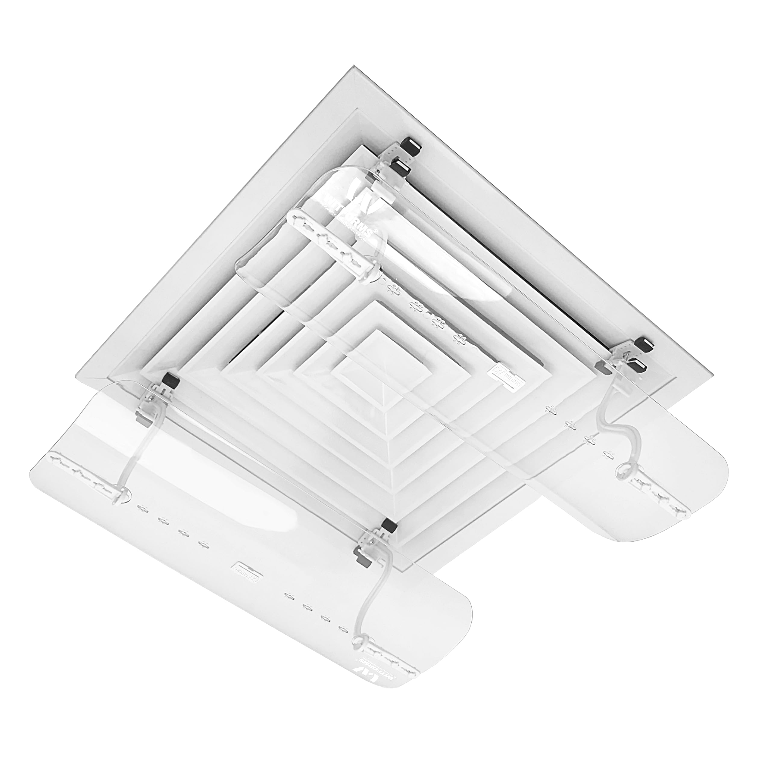 Adjustable AC Air Deflector for Square Outlets - Improve Cooling & Heating Efficiency for Central Air Conditioners | Perfect for Home, Office & Commercial Spaces