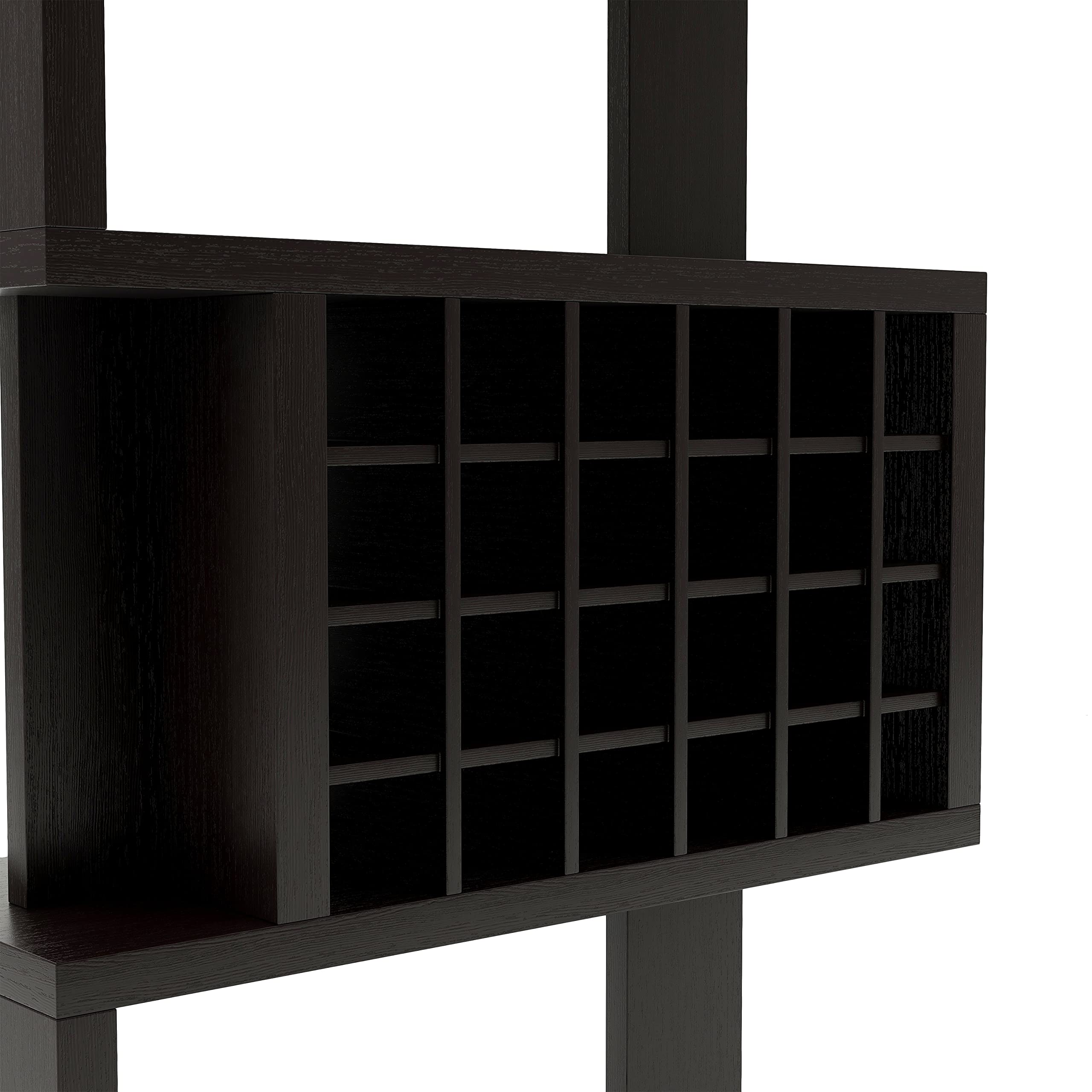 PayLessHere Bar Cabinet - Wine Rack & Glass Holder for Liquor, Coffee & Wine Storage | Modern Home Bar Furniture for Office, Living Room & Entertaining