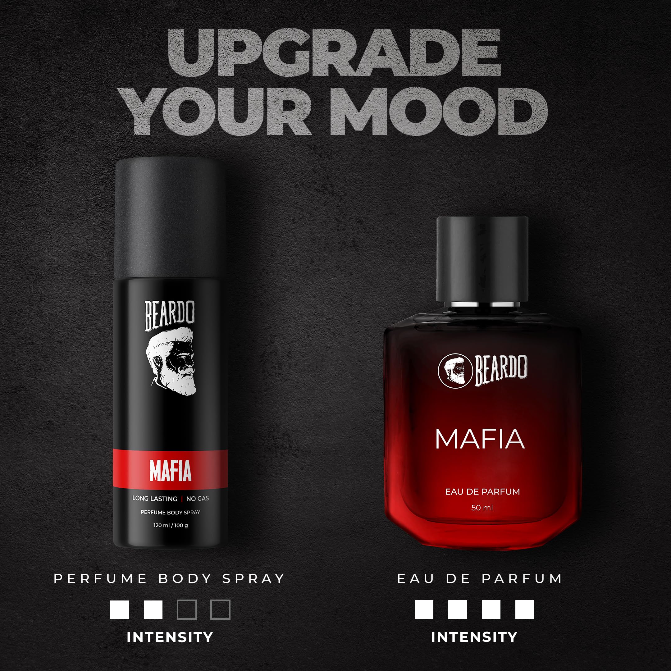 Beardo Mafia & Spy Deodorant Perfume Body Spray for Men (120ml x 2) - Long Lasting No Gas Deodorant with Oriental Woody & Aromatic Fresh Scents - Perfect Christmas Gift for Men & Friends | Gym, Office, Date Night, Travel & Daily Use