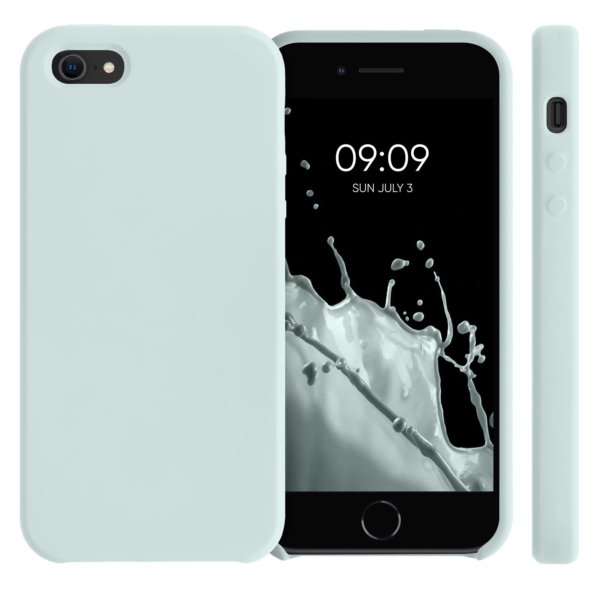 kwmobile TPU Silicone Case for Apple iPhone SE (1st Gen 2016) / iPhone 5 / iPhone 5S - Soft Finish Protective Phone Cover in Cool Mint - Perfect for Everyday Use & Drop Protection